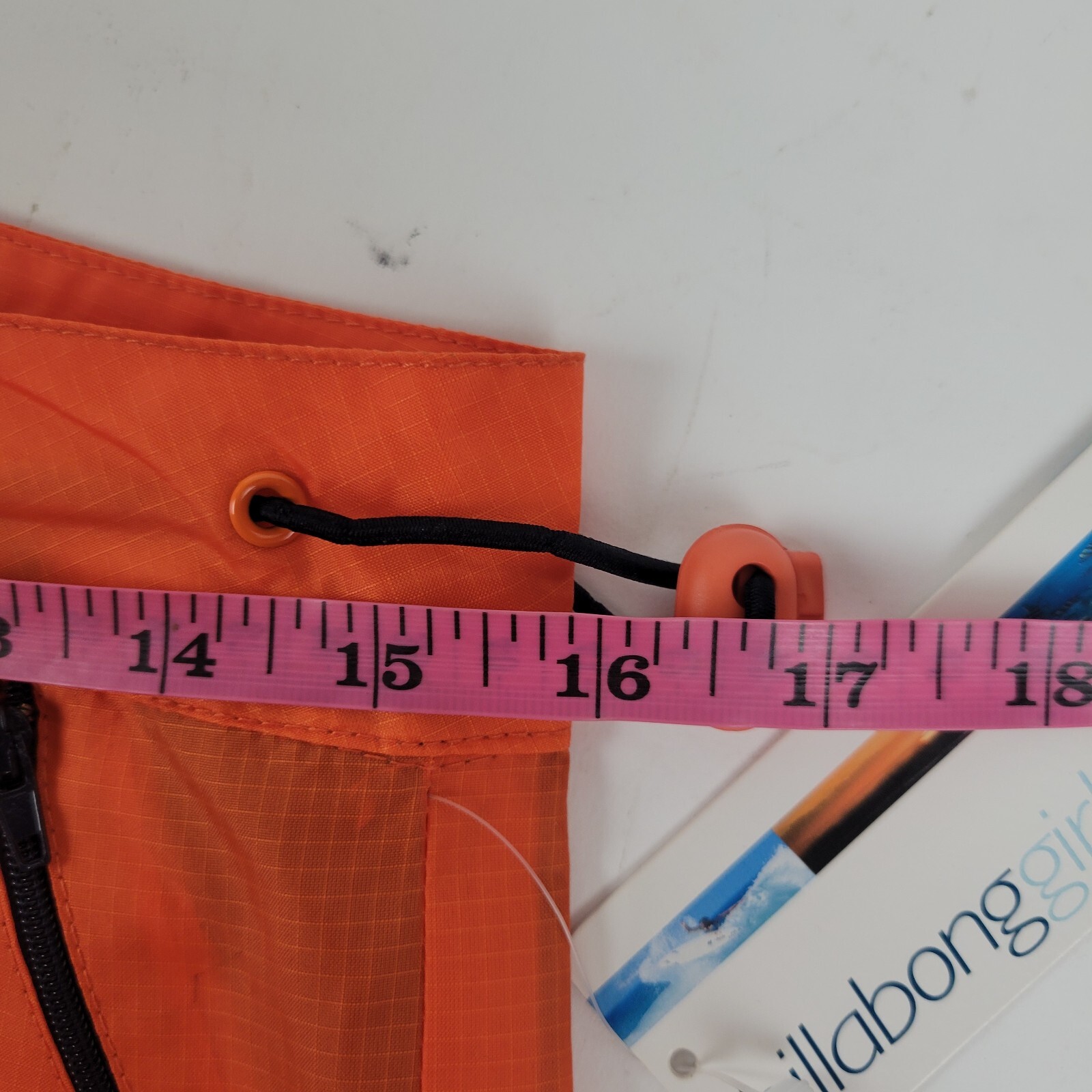 VTG 90s 1998 Y2K Billabong Girls Spec 73 Nylon Orange Rave Baggy Pants Size 5