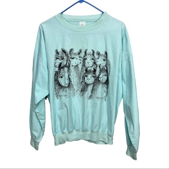 1989 “Dream” Alpaca faces Sweater The Shirt Stop Sisters Oregon Sz Large