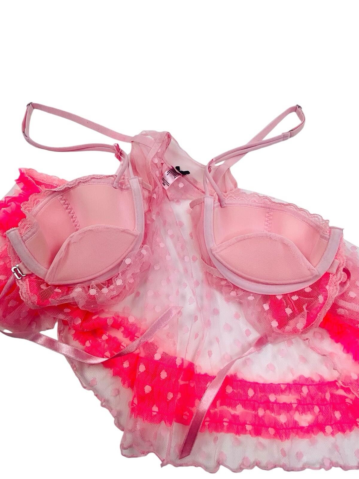 Victoria’s Secret Sexy Little Things Pink Y2K Babydoll Push Up Bra Nighty 36B
