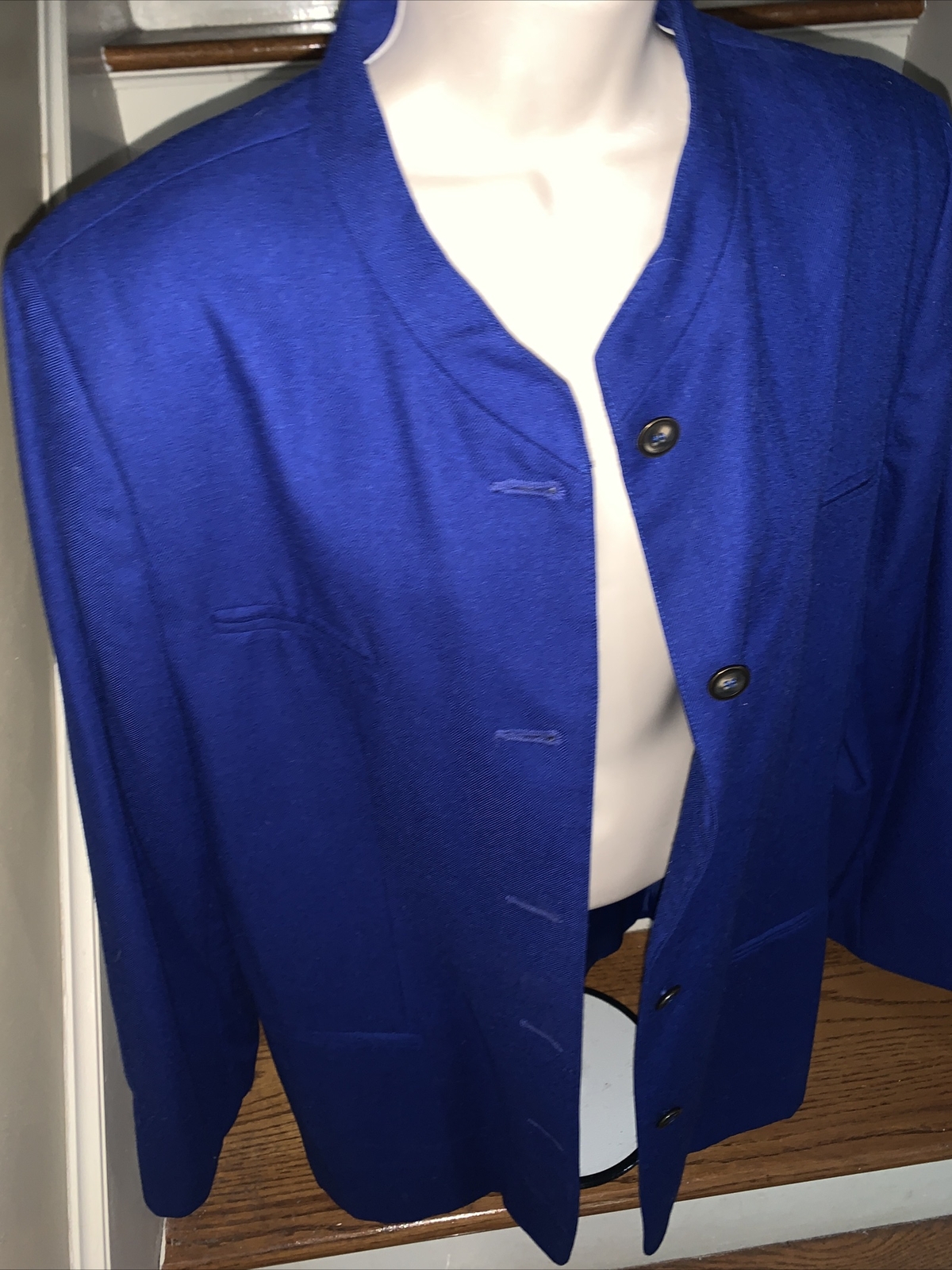 HARVE BENARD Vintage Royal Blue Blazer Lined Sports Dress Jacket Sz 16 ❤️tw11j55
