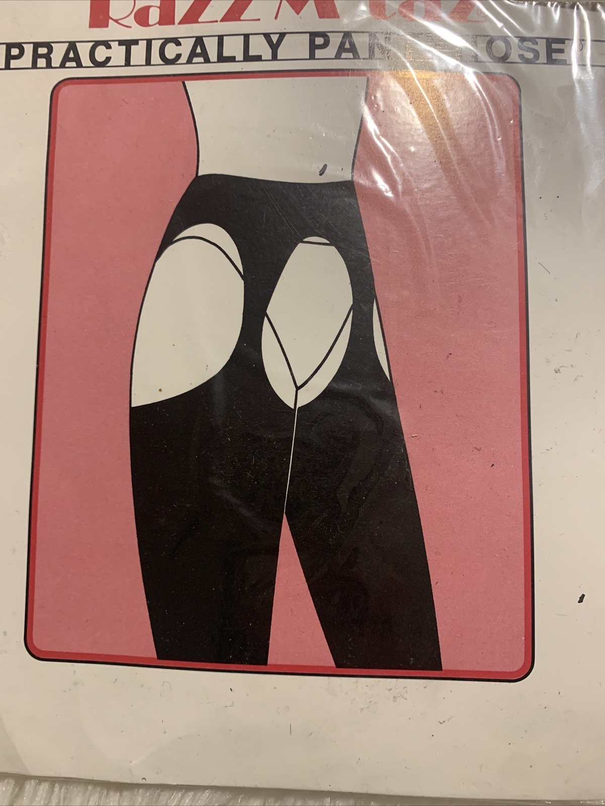 Razz M’taz Vintage Practically Pantyhose Black Tall NEW Rare Item