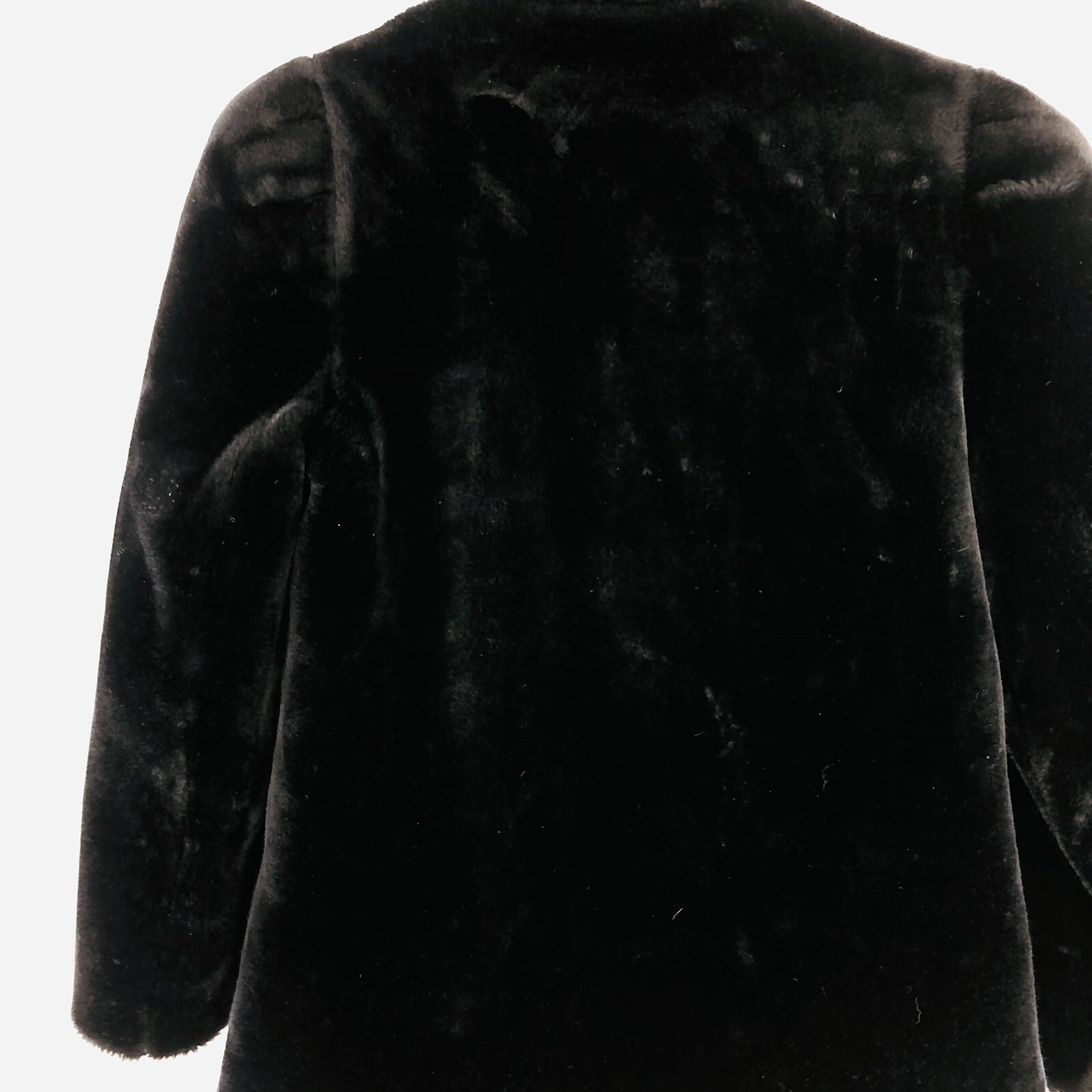 Vintage Jacques Saint Laurent for Genelle New York Faux Fur Overcoat Black