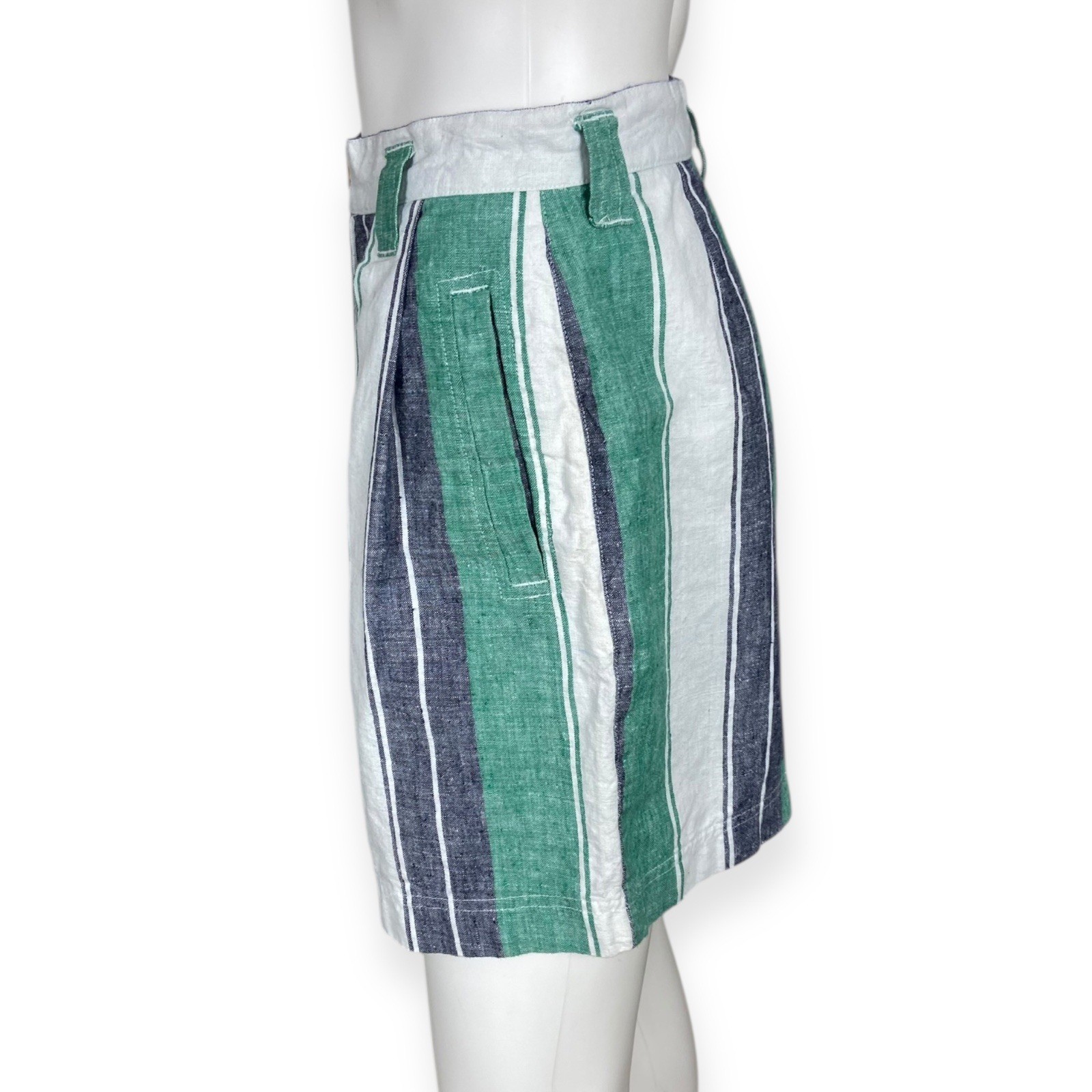 Essentials Sport Women’s VTG 80s 90s Striped High Waist Tapered Mom Shorts 6