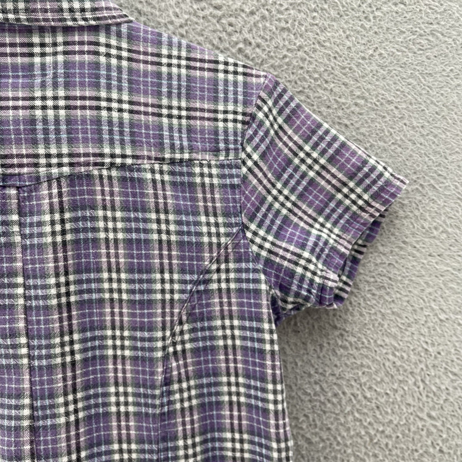 Vintage Quizz New with tags York Snaps Up Shirt Women Medium Crop Petite Purple*