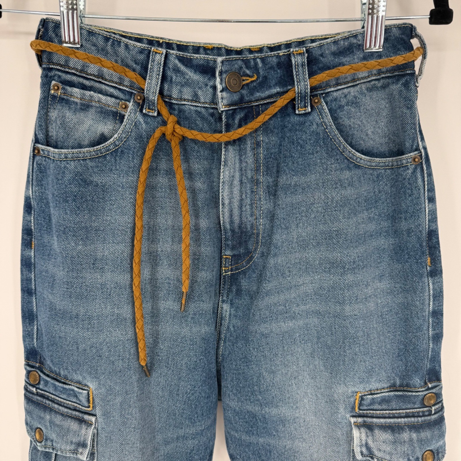 SER.O.YA VERONICA DROP CROTCH JOGGER JEANS TAHOE 100% ORGANIC COTTON SIZE 23 NWT