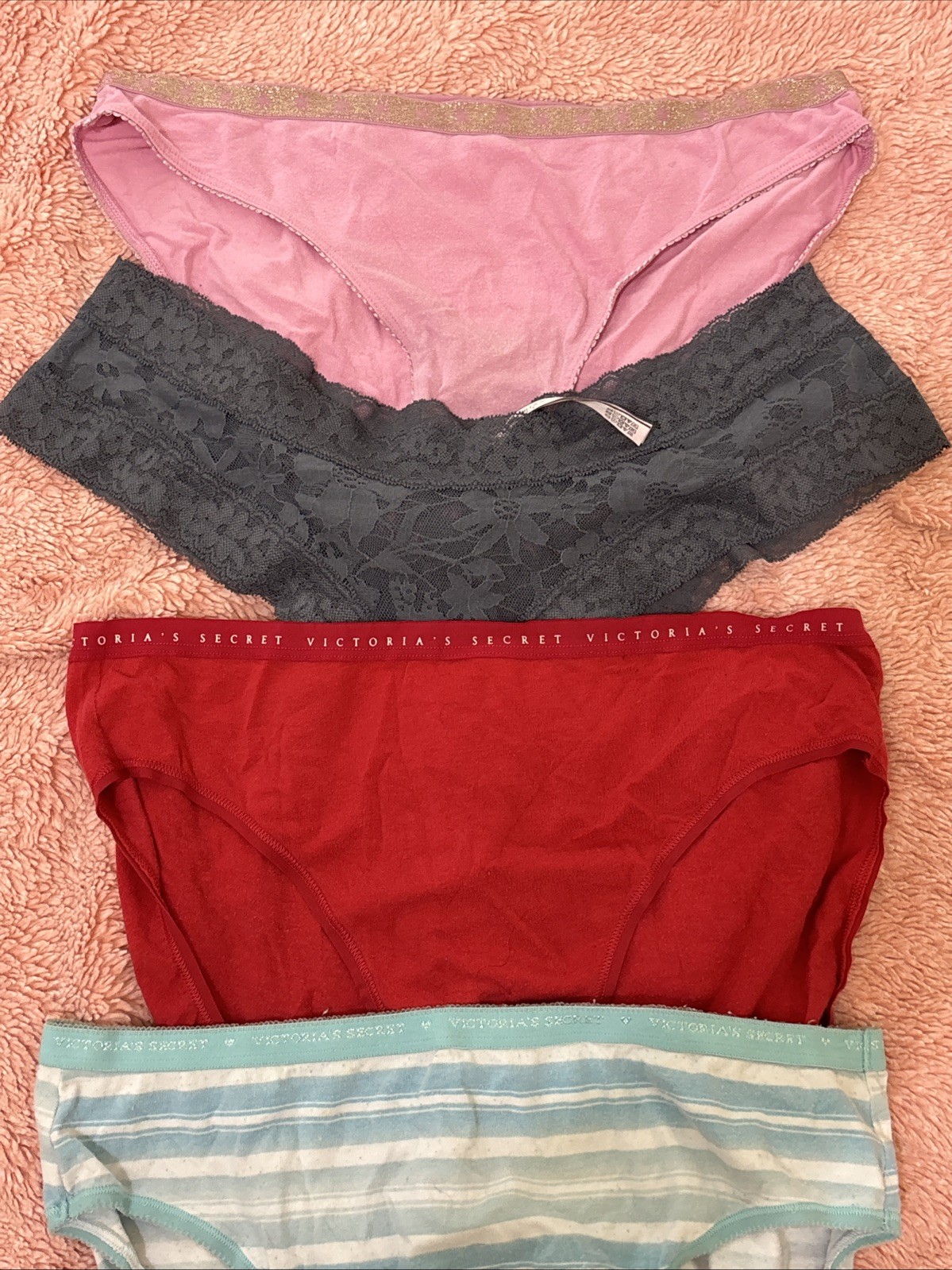 Vintage Lote 4 Pink/victoria Secrets Mic Pantis #200