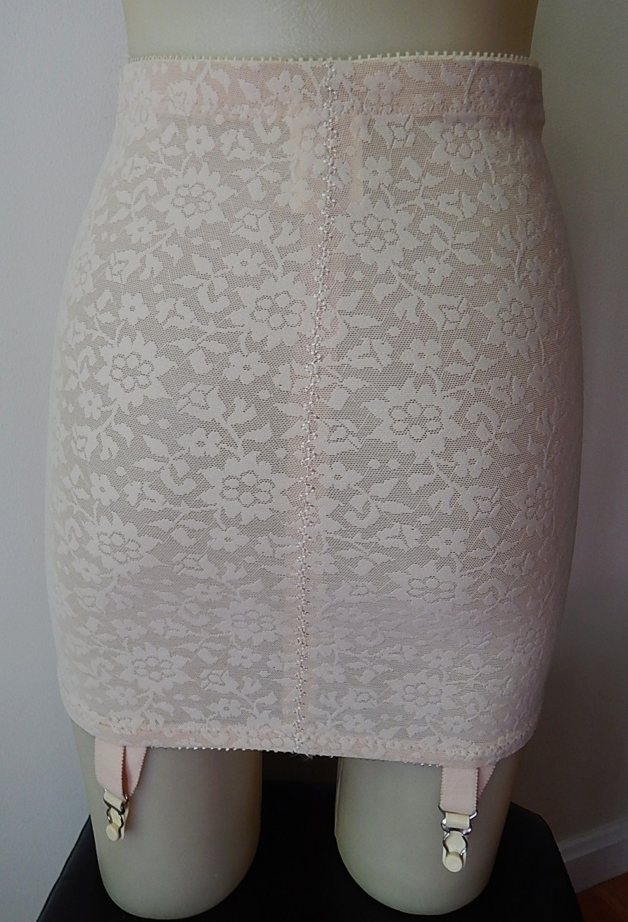 Vintage Crown-ette „Full-Freedom” Open Bottom Girdle , sz 28/M NEW Beige