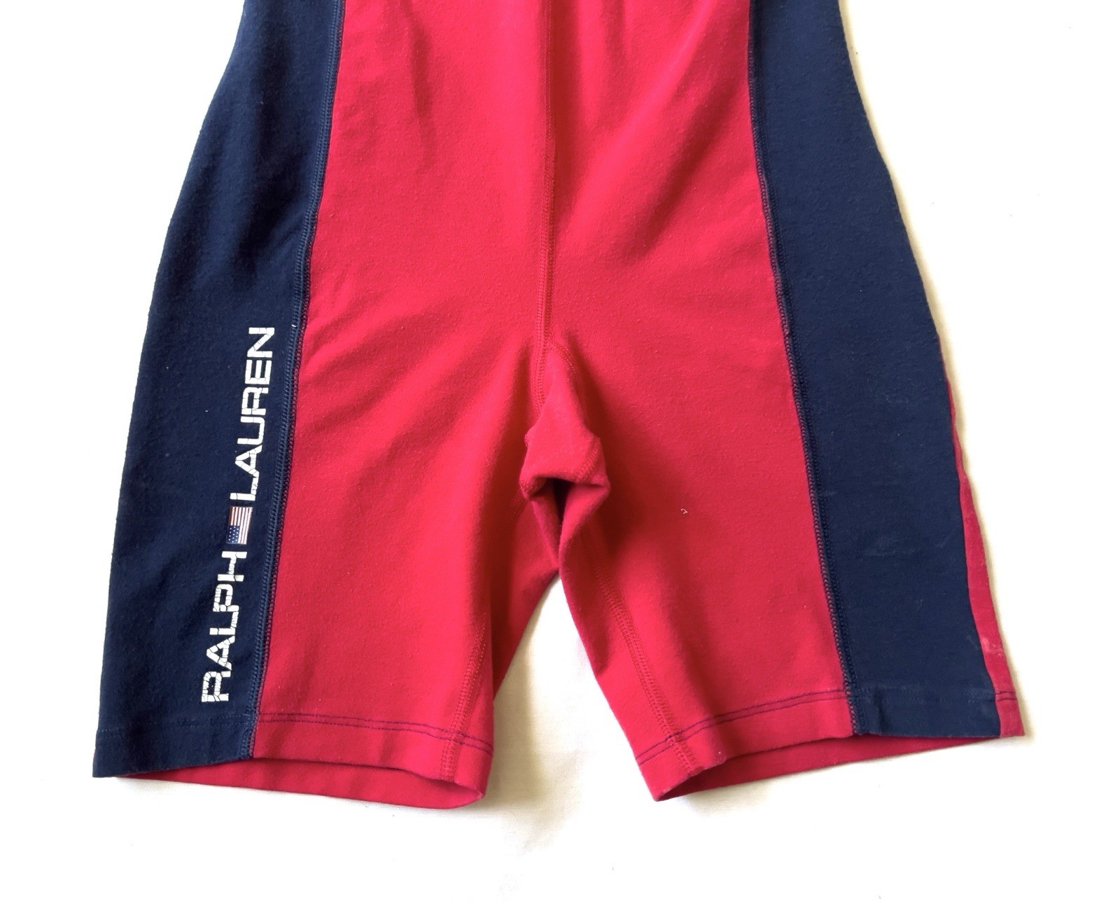 Vintage Ralph Lauren One Piece Boyleg Rowing Suit Swimsuit Small Olympic USA