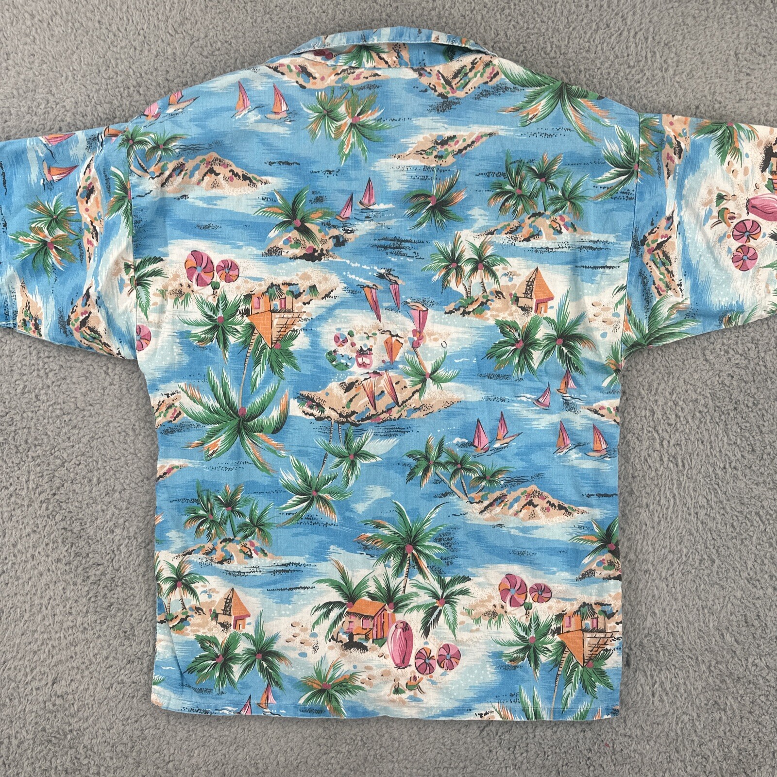 Vintage Palmetto’s 90s Women’s Size S Hawaiian Beach Camp Button Up Shirt EUC