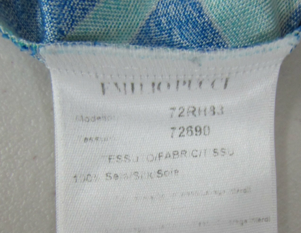 EMILIO PUCCI Dress 4 Multi Color Abstract Logo Jersey Silk Psychedelic 34 XS VTG