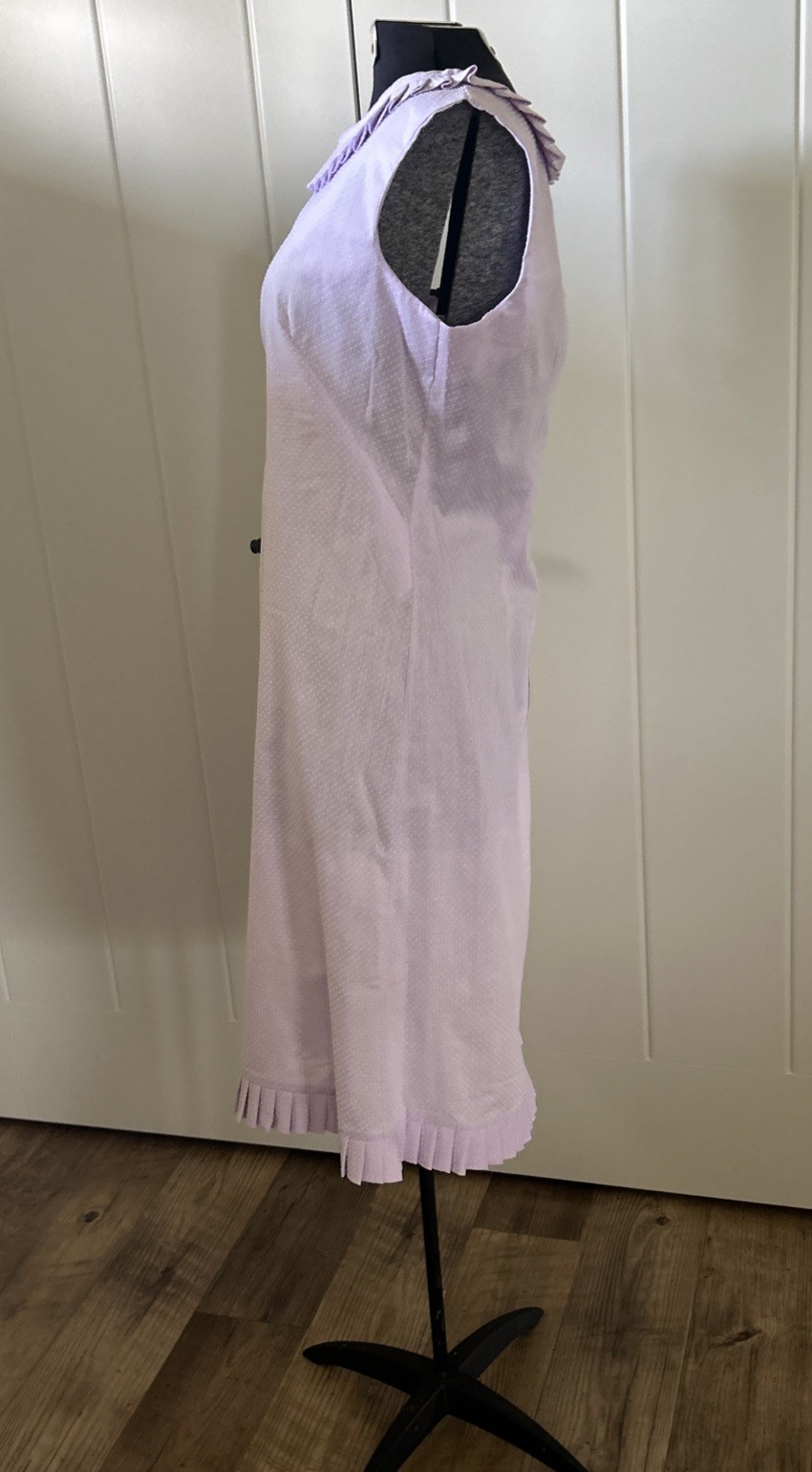 Vintage 1960’s Shaker Square By Bill Sims Pale Lavender Dotted Swiss Dress