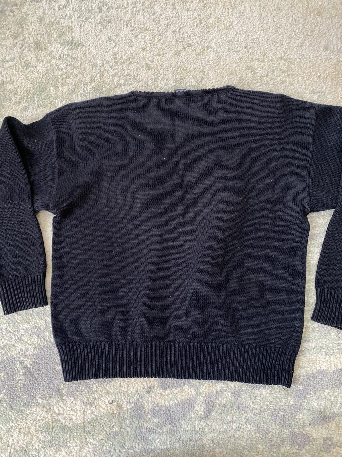 Work In Progress Vintage Size L Christmas Scene Sweater Black Gladys Bagley