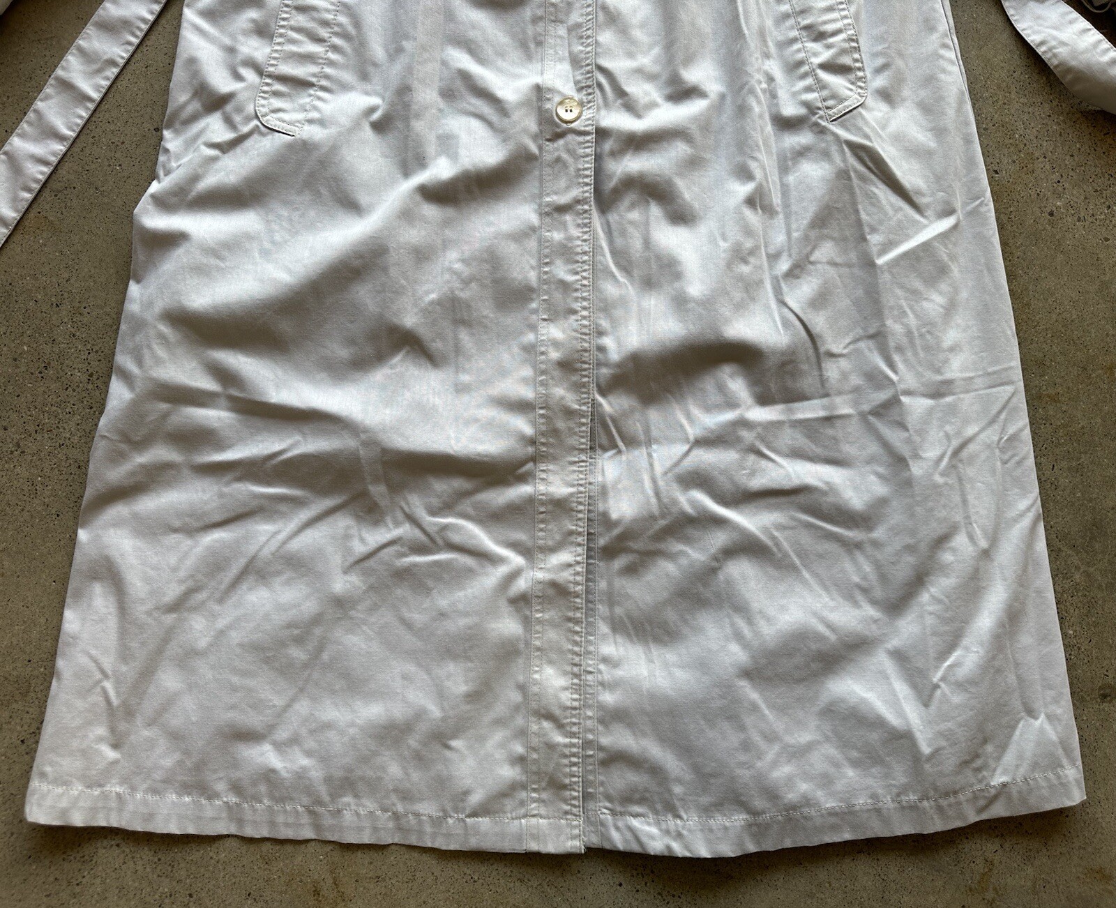 Vintage The Totes II Silver Dacron Polyester & Combed Cotton Trench Coat Size 10