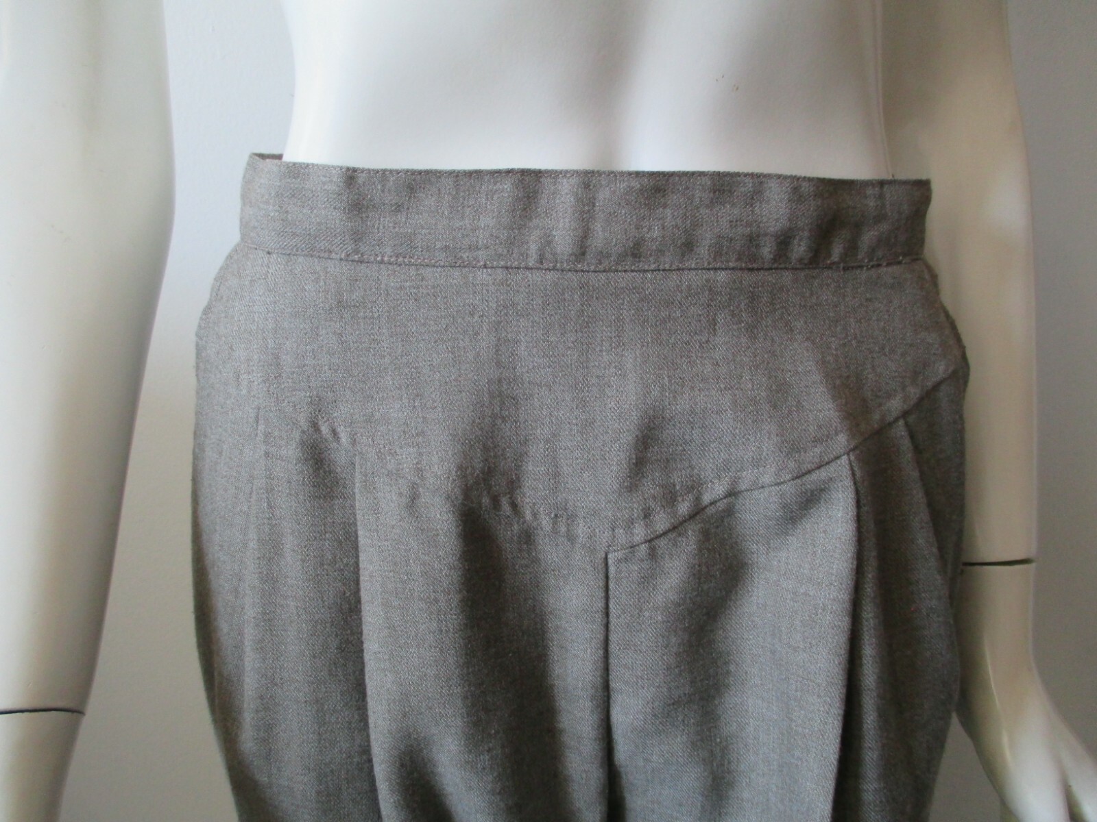 Vintage Feelin Jazzie Brownish Gray Tapered Leg Pleated Trousers Pants Size 10