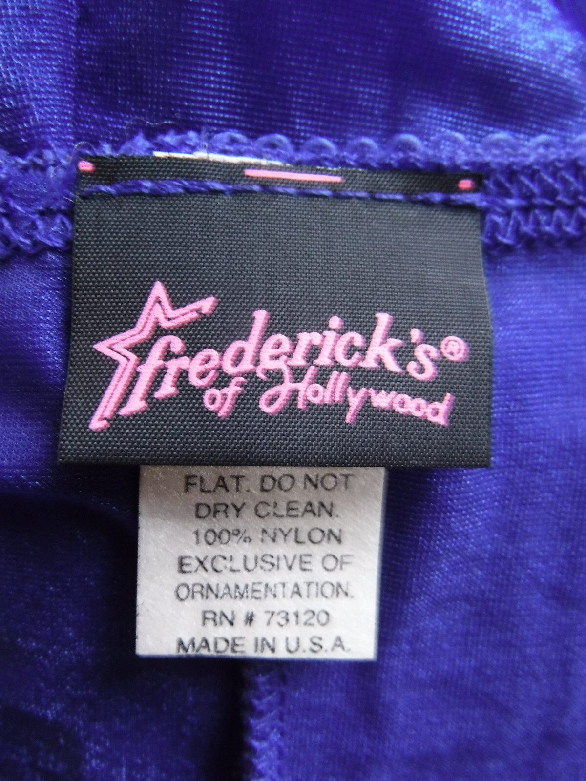Frederick’s Of Hollywood VNTG 90’s New W/Tags Sapphire Blue Lace/Sheer Teddy Lg.