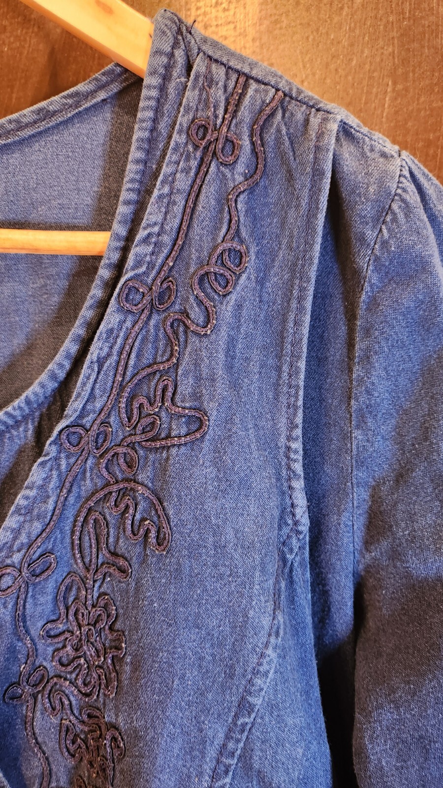 MAJJ New York & Paris Vintage Fancy/Embroidered Jean Dress Size M