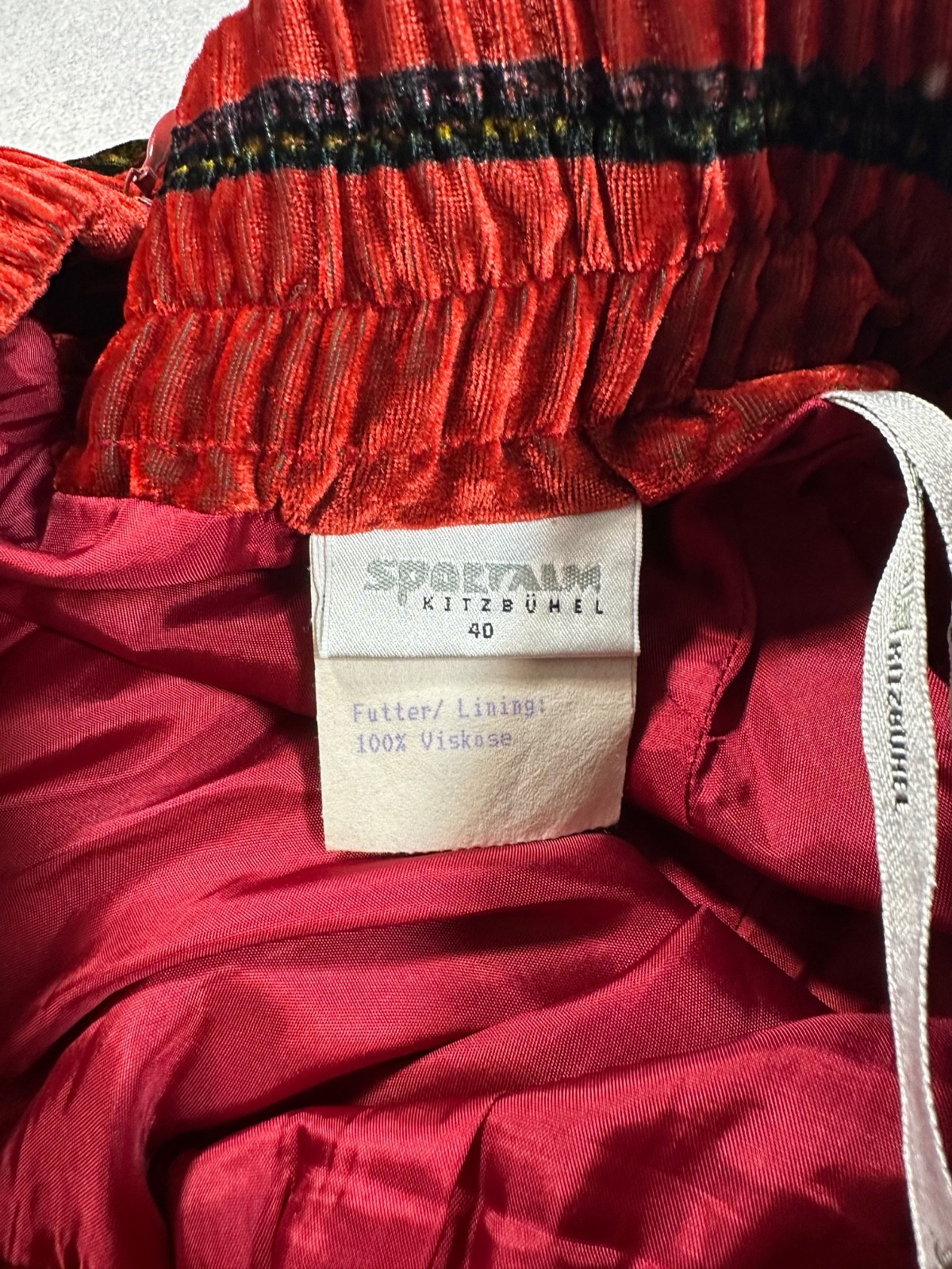 Vintage Sportalm Kitzbühel Velvet Dirndl Style Suit Set Austrian 80s EU 40 L