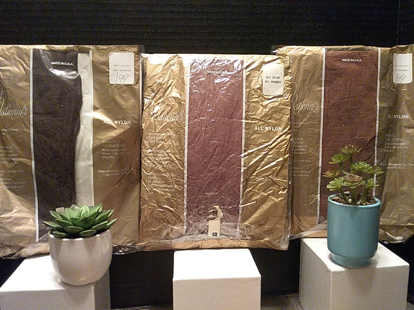 Vtg 1970’s Nationals Hosiery Pantyhose (Size B) Lot Of 4 Pairs Assorted Colors