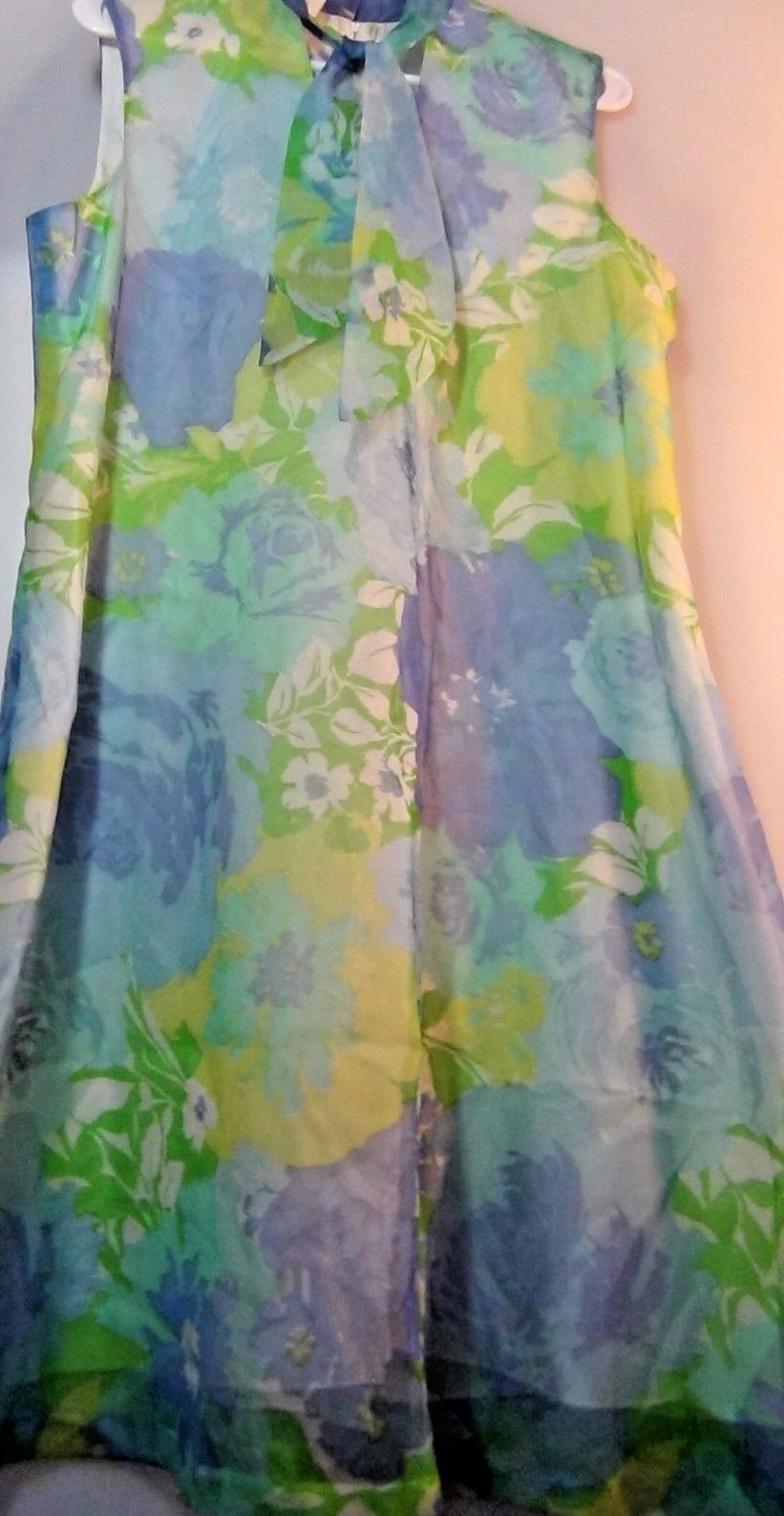 Vintage Floral 50’s Atomic Dress Casual Full Size 15-16 Made in California
