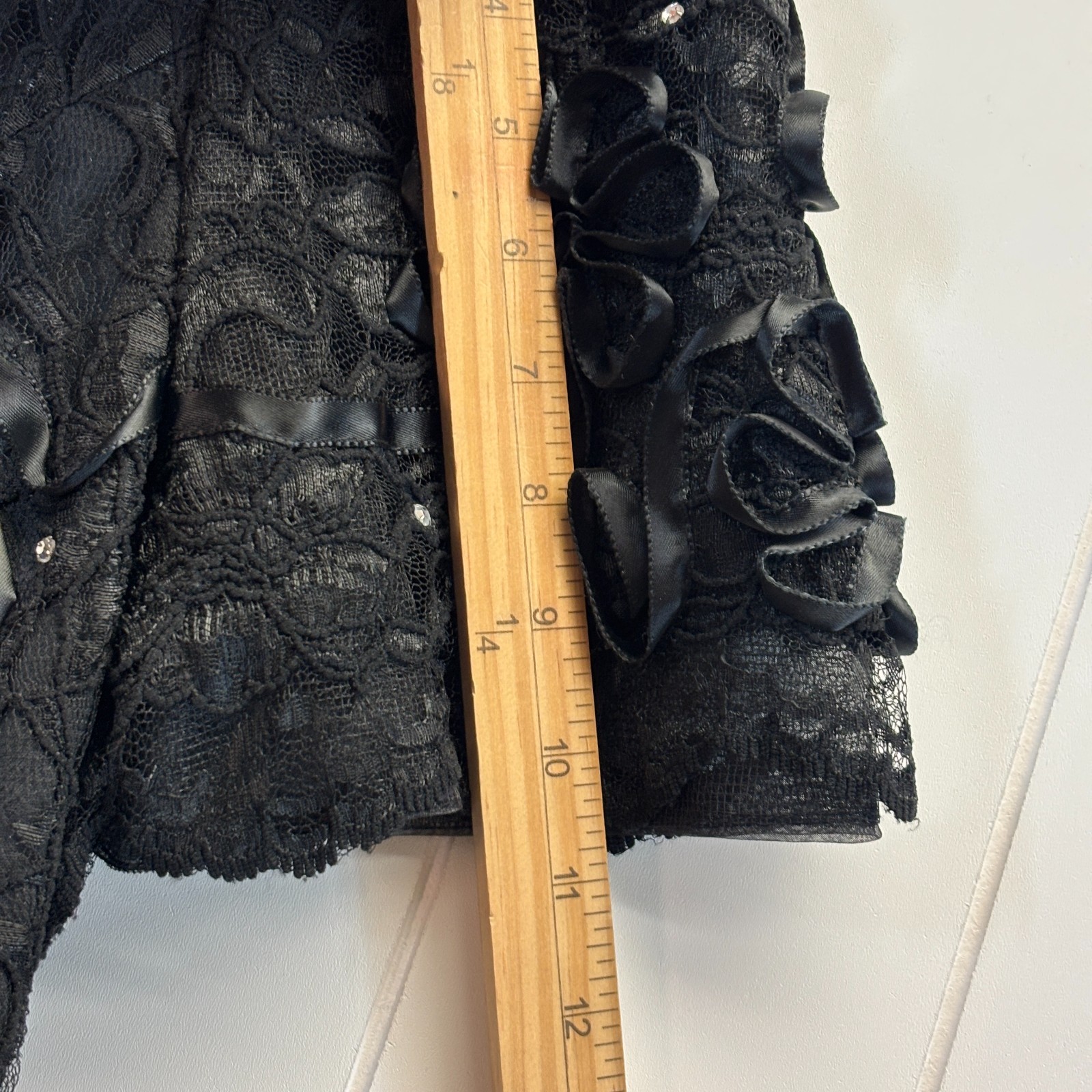 VTG Leslie Fay Evenings Womens Old Hollywood Glam Lace Pearl Top Size 18 Bling