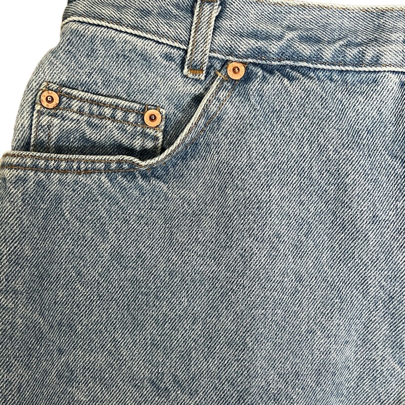 Vintage Gap Denim Knee Length Skirt Womens Juniors 15 16 Blue 32″ Waist USA Made