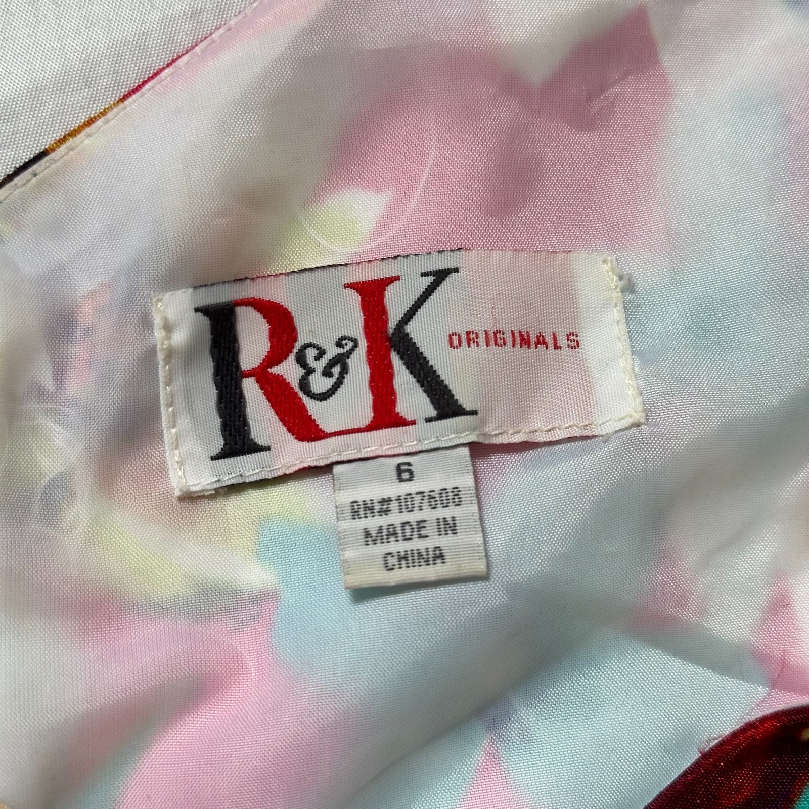 Vtg R&K ORIGINALS Women’s Dress 6 Floral Pleated Spring Feminine Twee Quirky