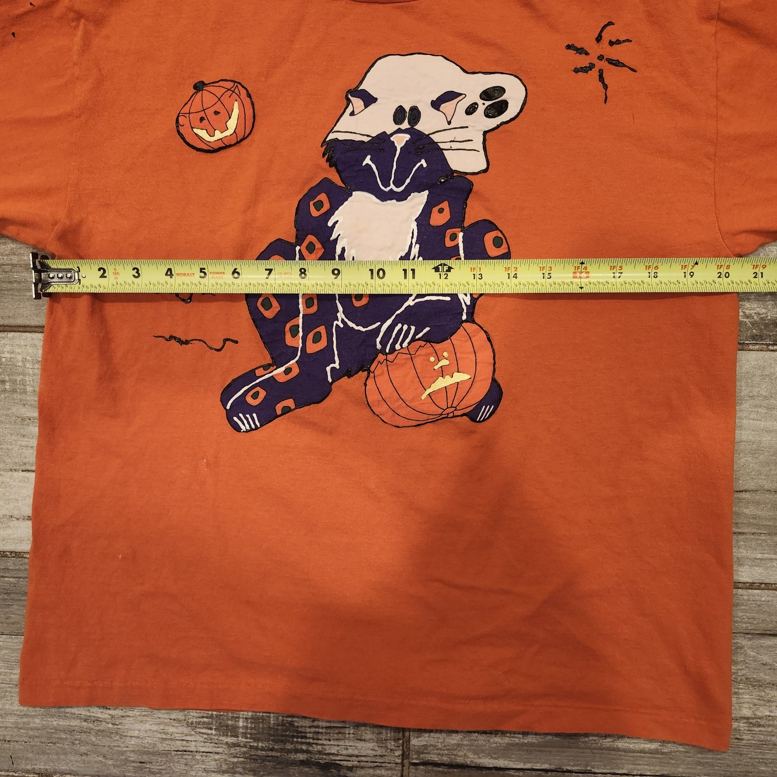 Vintage Halloween Shirt Hanes Her Way Single Stitch Size Womens Medium Orange