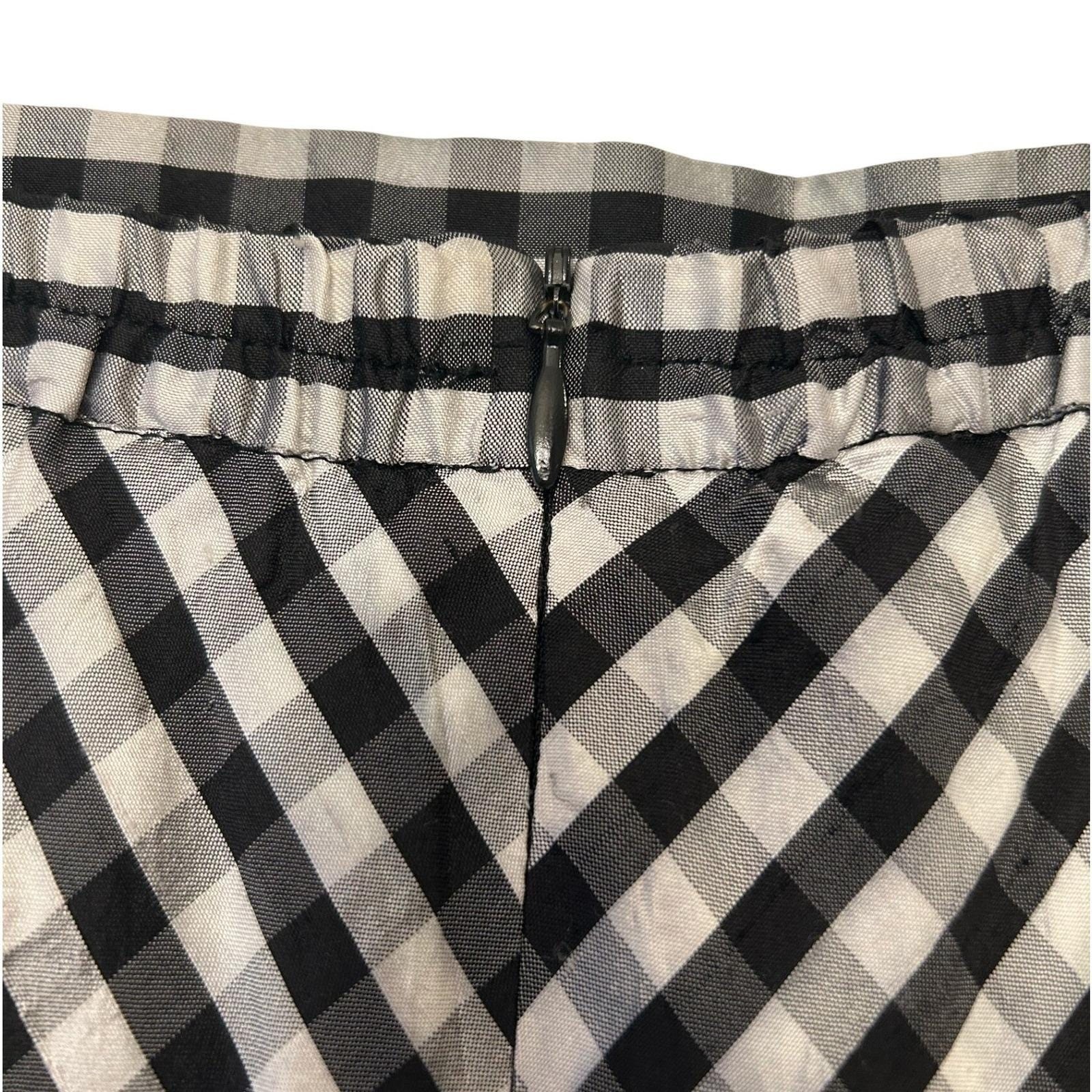 Vintage Maria Casero 90s Silk Gingham A-Line Skirt S Tulle USA Made Fairy Grunge