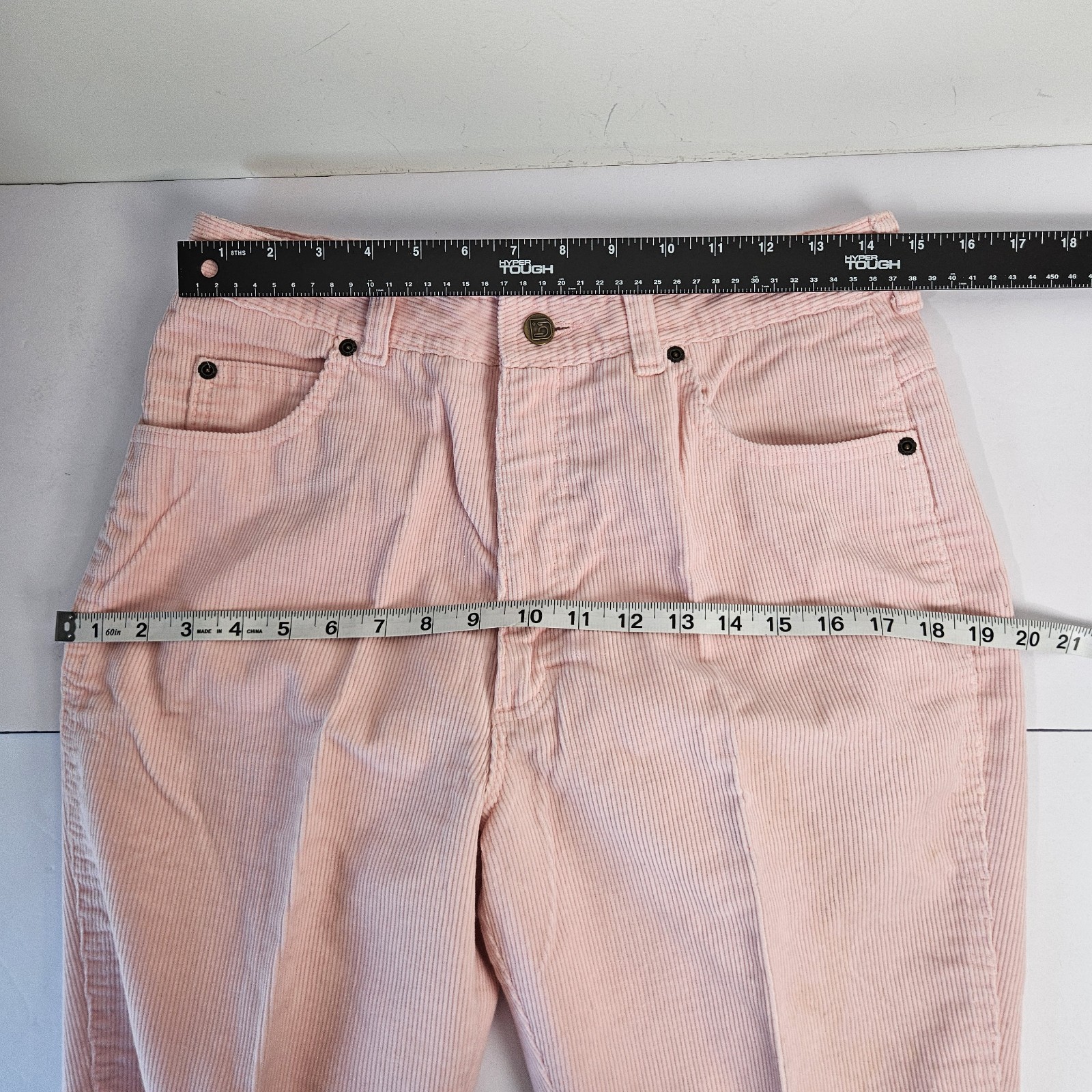 Vintage 80’s Bon Jour BABY PINK Corduroy Straight Pants Size13/14 NWOT