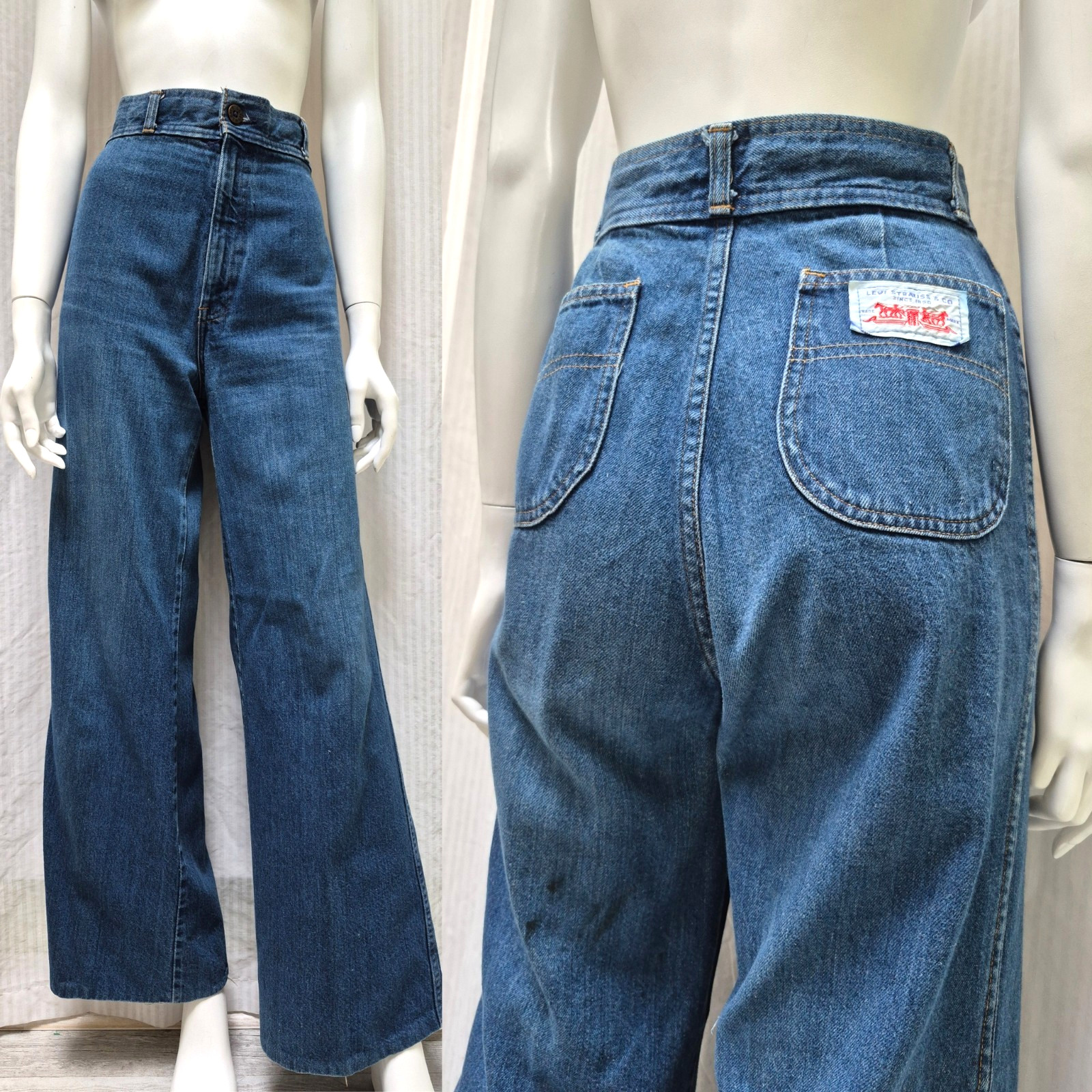 Vintage Women’s LEVI’s Wide Leg Round Pocket Talon 42 Zipper Fly – 28W x 31L