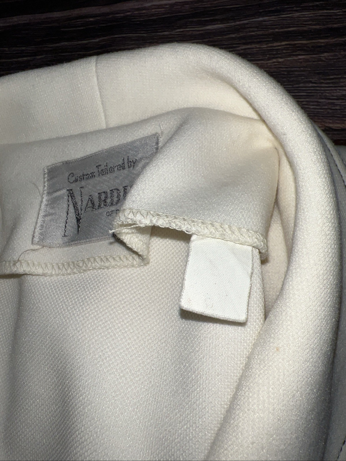 Vintage Custom Tailored By Nardis Of Dallas Blazer Jacket & Skirt Set Cream