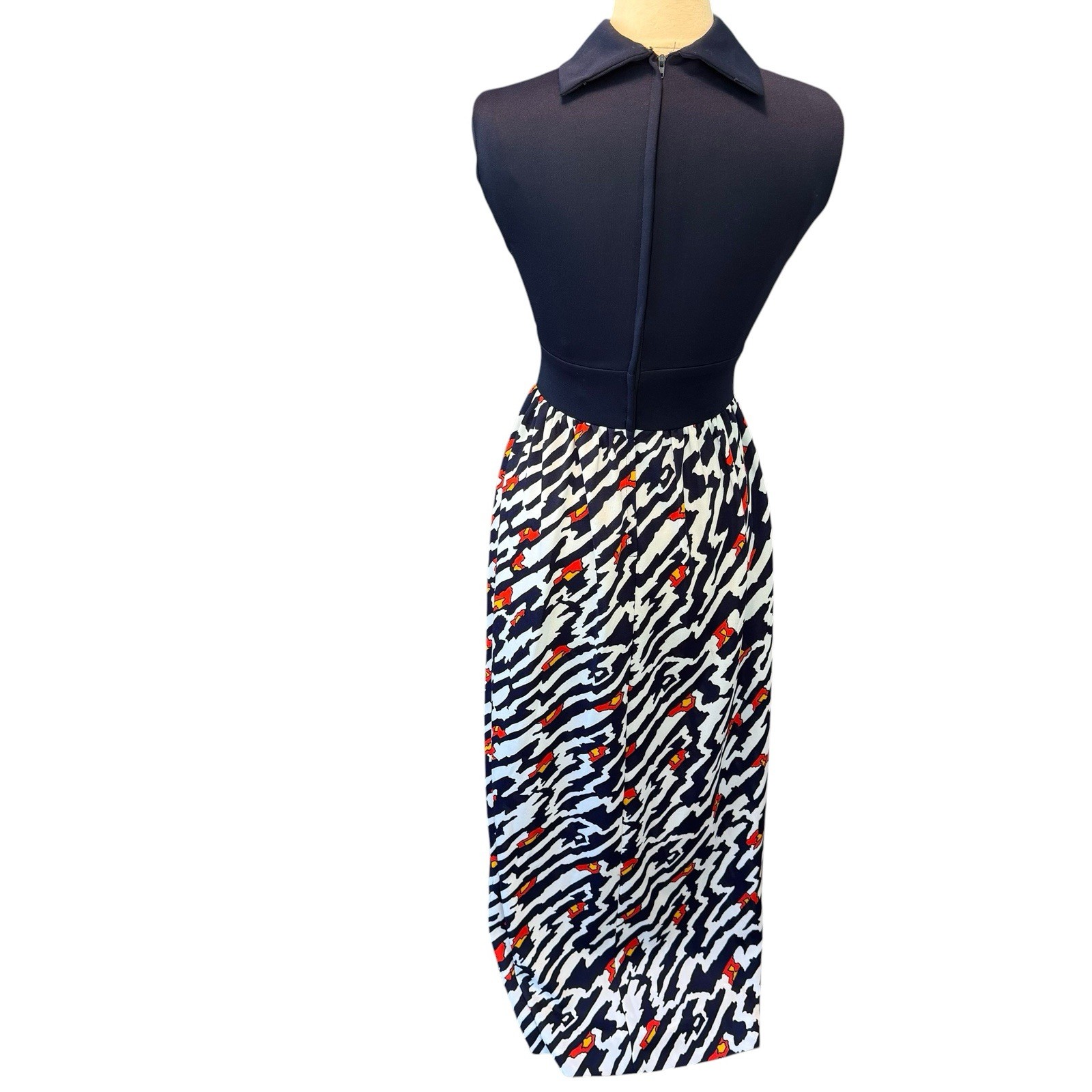 Vintage BLEEKER STREET Hostess Gown maxi Dress Sleeveless MOD Sz XS/S READ