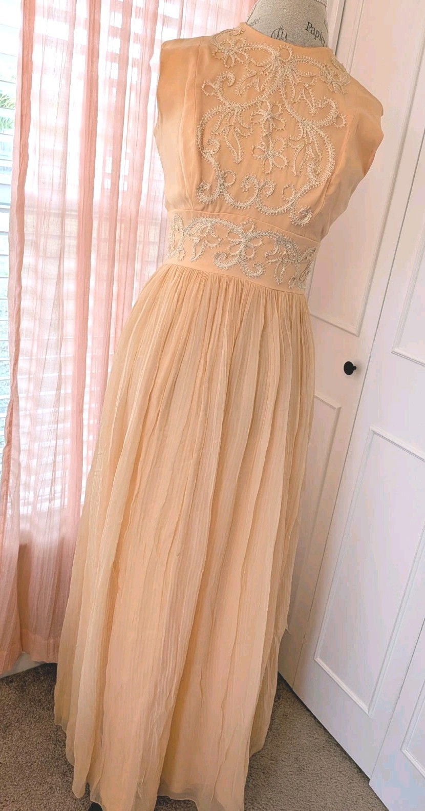 Vintage Apricot Gown