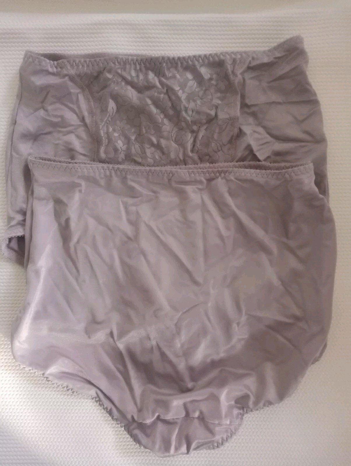 (2) Pair BALI size XL Satin Finish Lace Front Shaping Essentials Panties Briefs