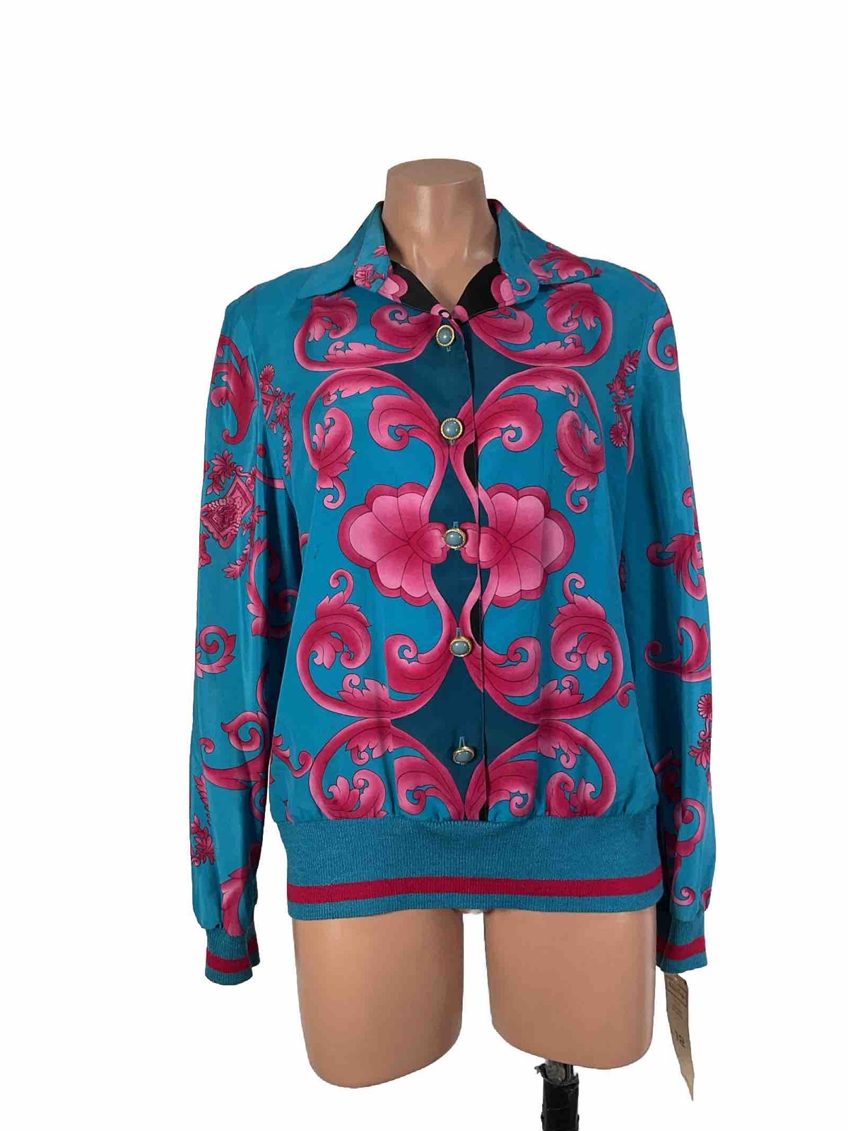 Vintage Philippe Marques Women’s Dopamine Geometric Top 12 Mixed Textile NWT