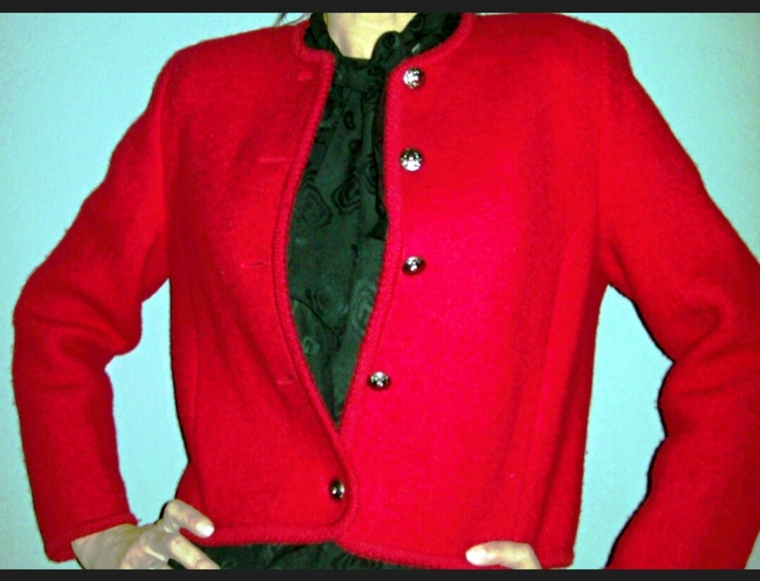 Vintage 60s CARROLL REED Wool Cardigan Sweater Womens Size 8