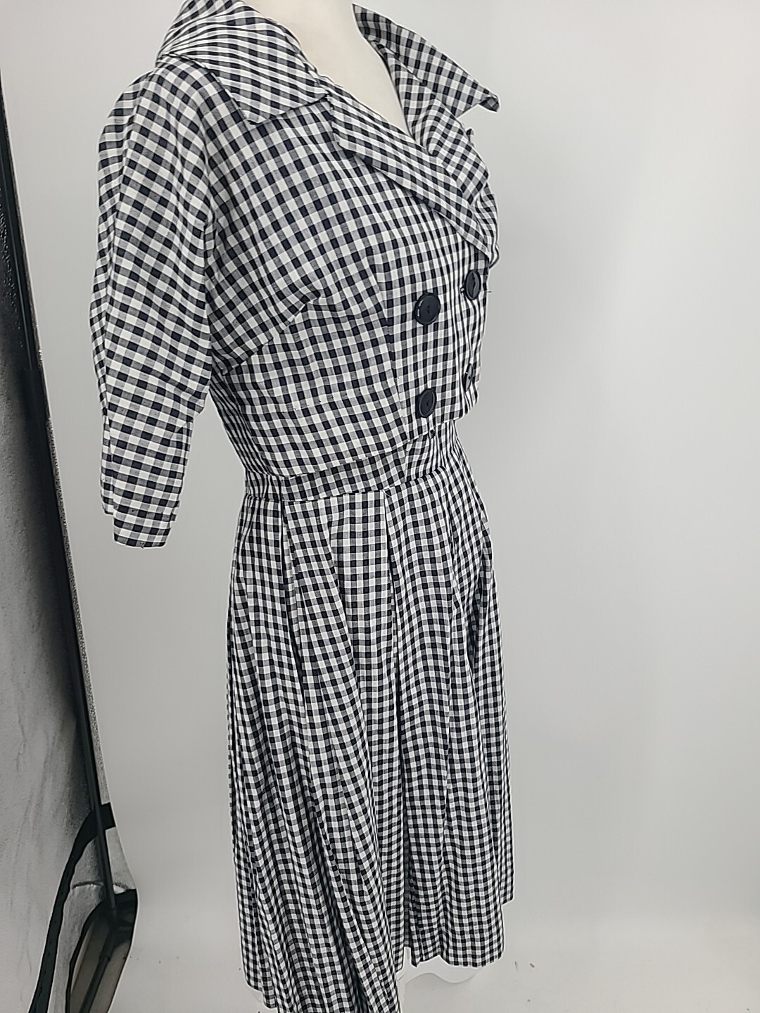 Vintage Deadstock Henry Rosenfeld Black & White Checkered Dress With Jacket