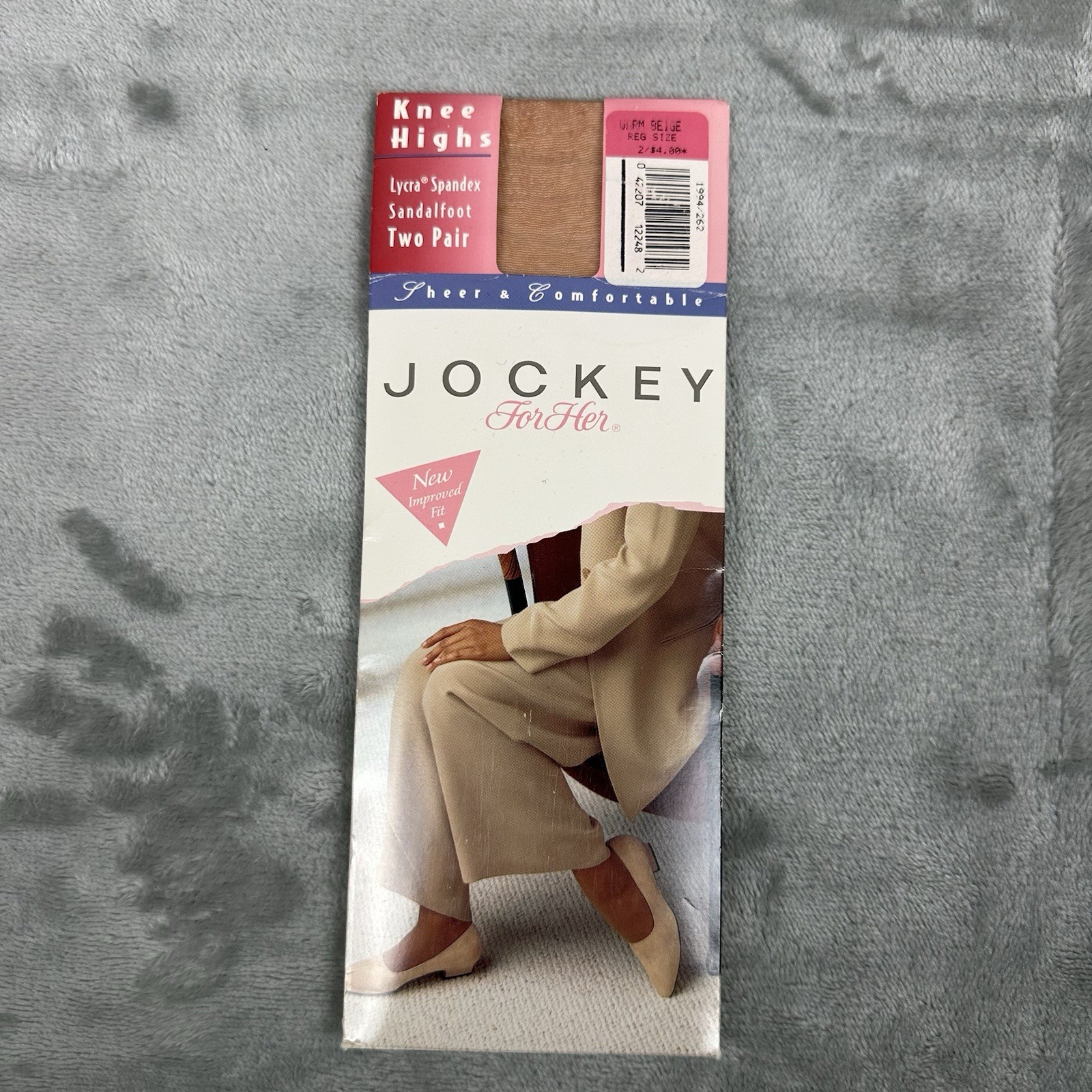 VTG Jockey for Her Knee Highs Warm Beige (includes 2 Pieces – 1 Pair) NEW