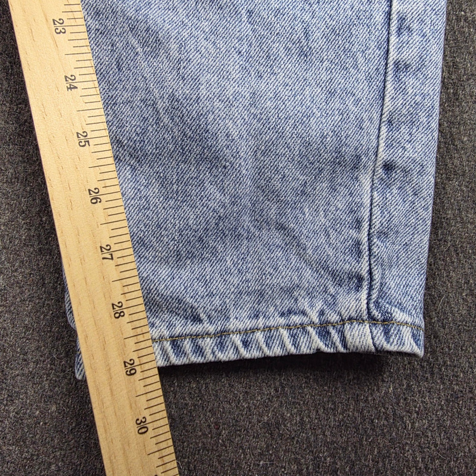 VTG Lee Riders Jeans Women 16 Med Light Blue High Waisted Tapered Made in USA
