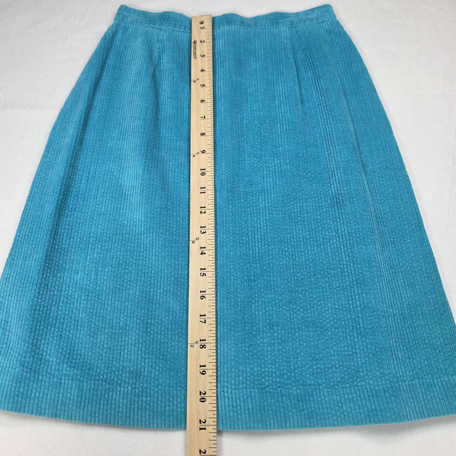 Vintage Perspective Skirt Made In Japan Sz 5 Pink Corduroy Midi A-Line READ!