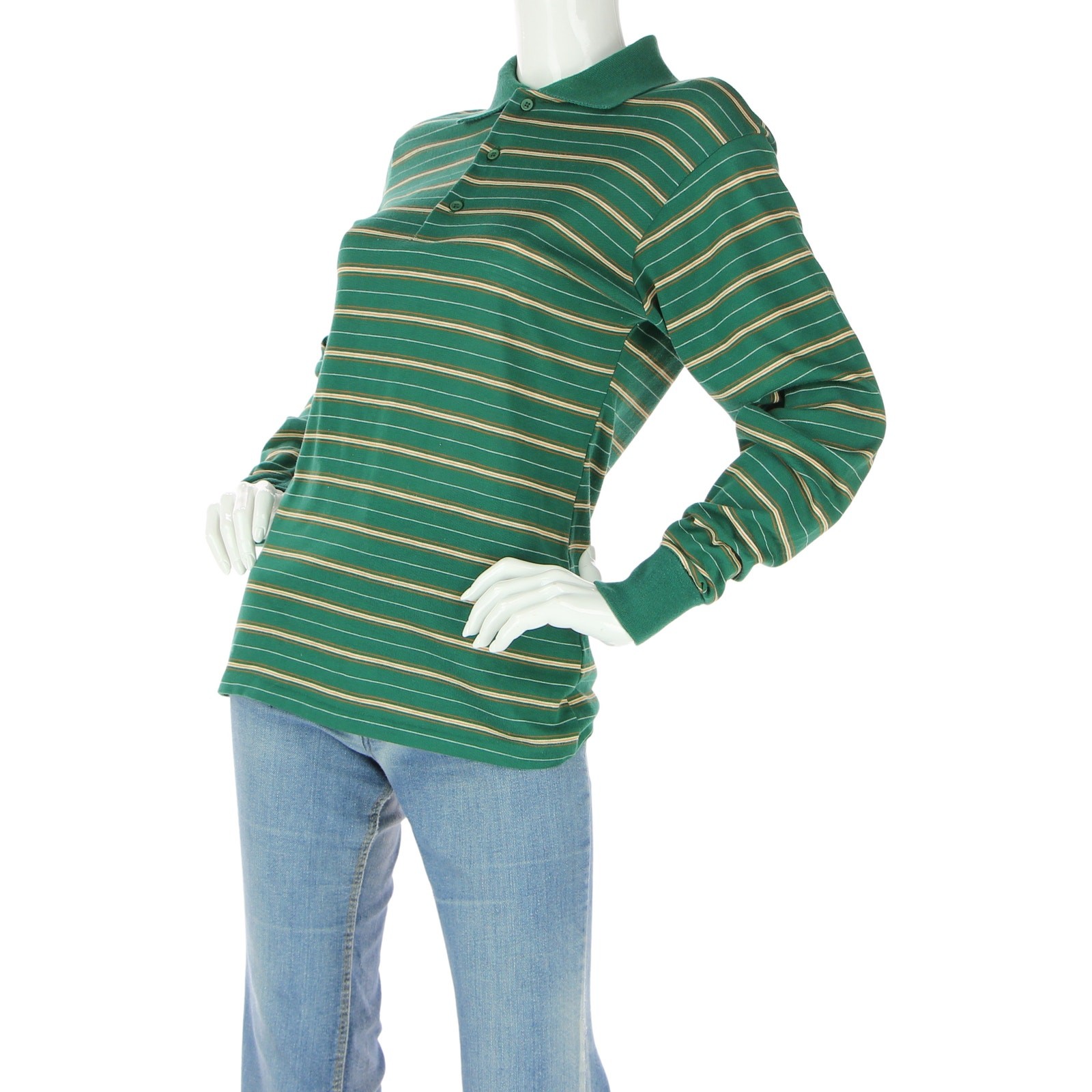 70s Vintage Admit One Striped Surf Skate Dogtown Grunge Punk Rock Polo Shirt
