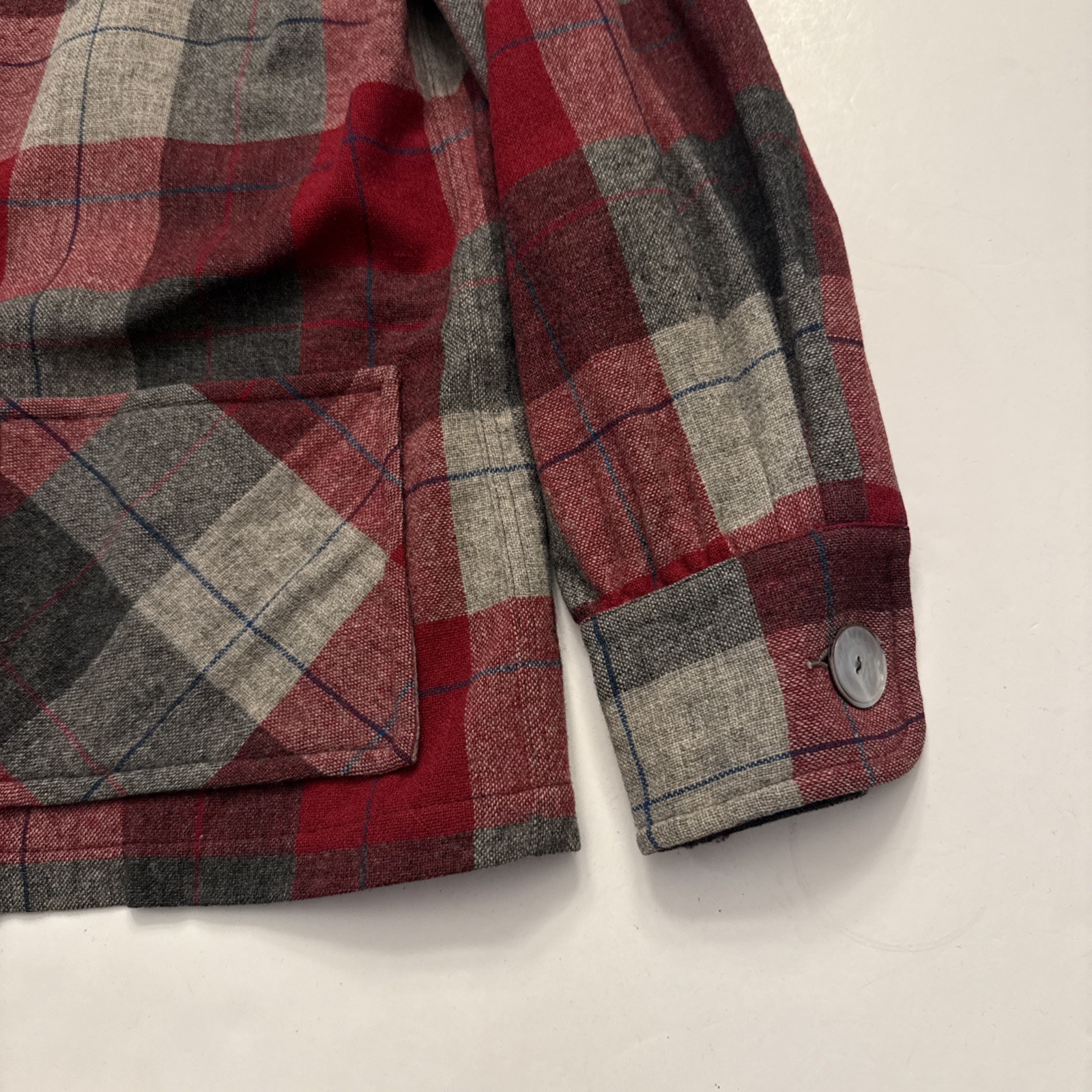 VTG 70’s Pendleton Shirt Jacket Wool Shacket Field Tartan Plaid Women’s M/L