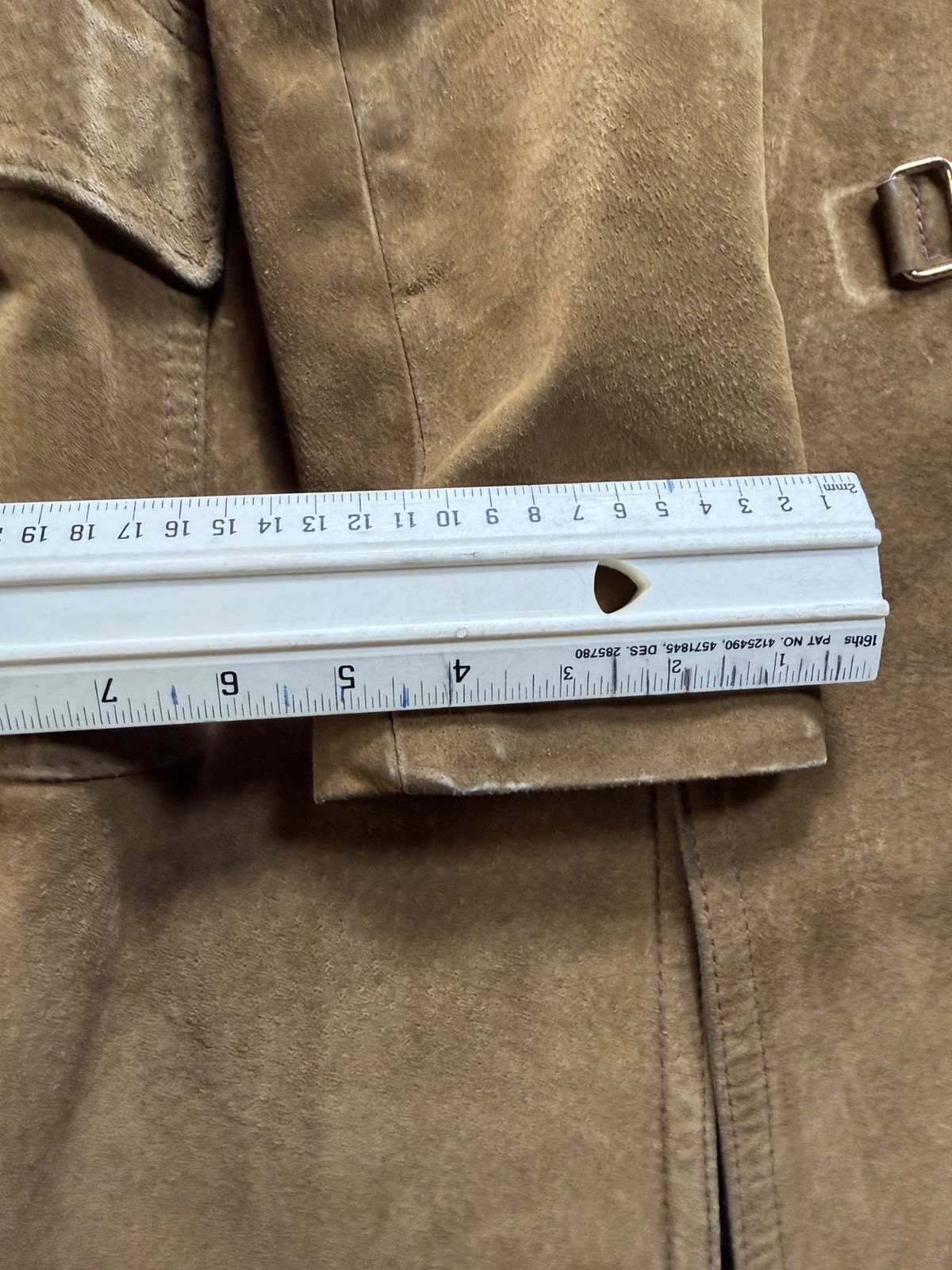 Vintage Rare Jeno de Paris Mid-length Trench Suede Coat -Tibetan Lamb Fur