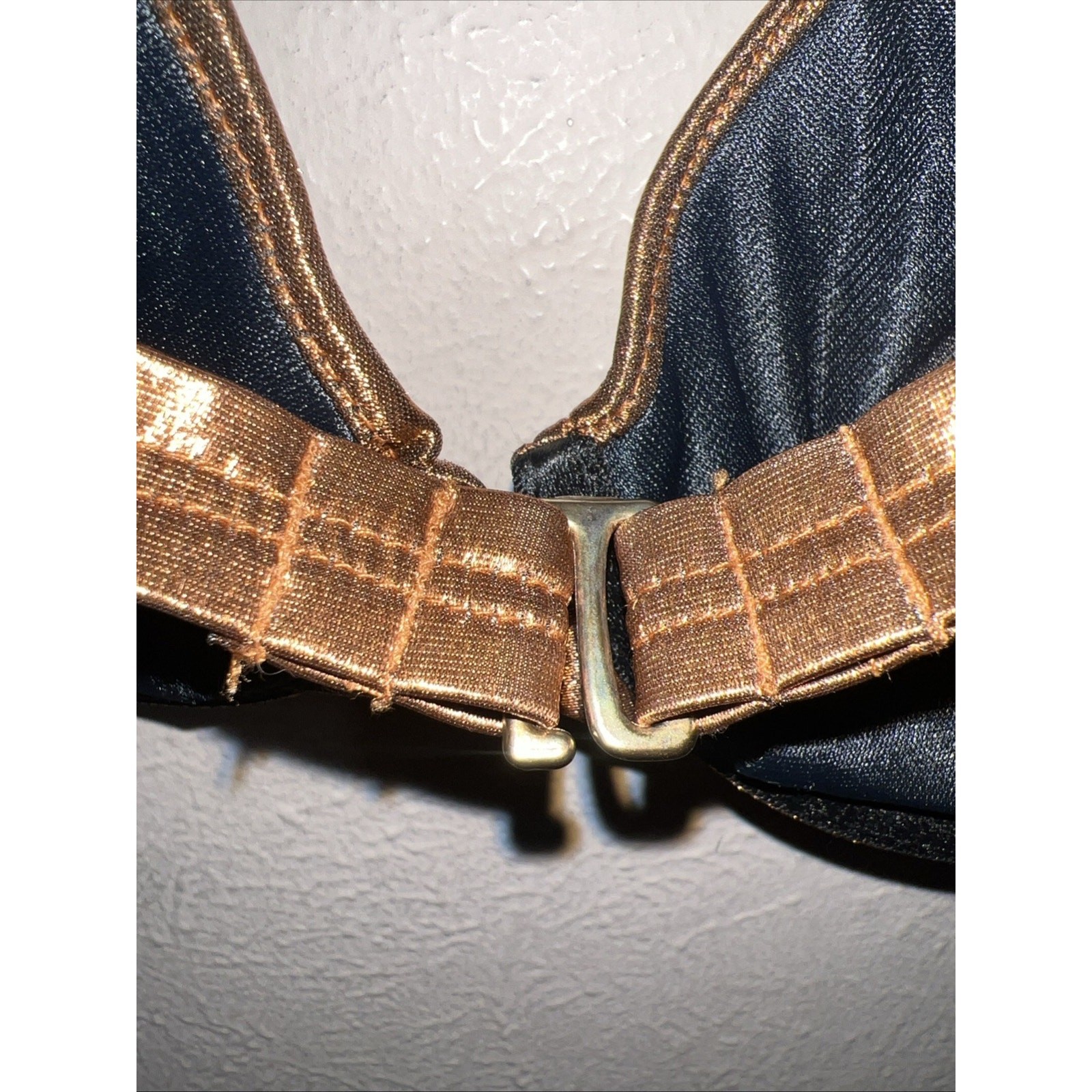 Victorias Secret Metallic Copper Bronze Vintage 90s Push Up Removable Pads 36C