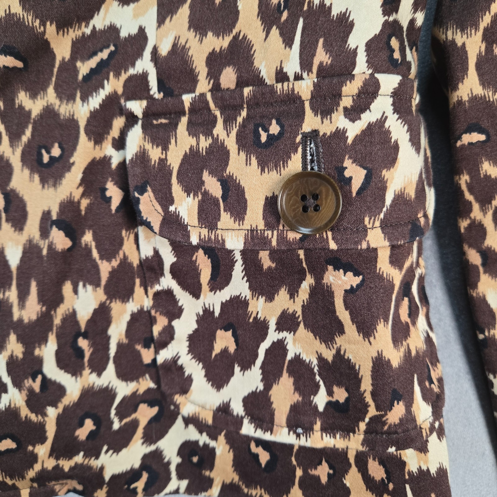 Vintage Harold’s Leopard Hourglass Blazer Womens 6 Brown Tan Animal Print Jacket
