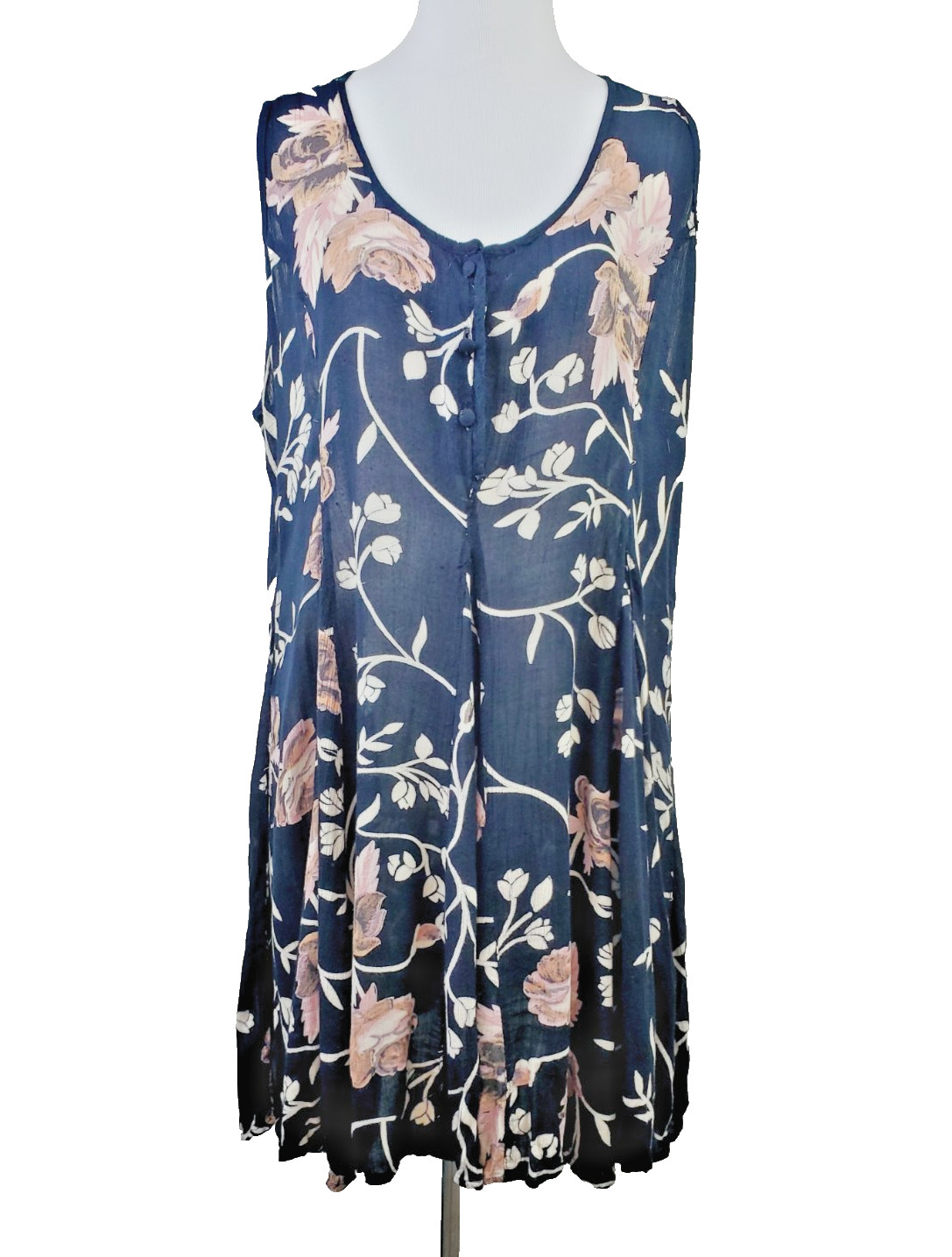 Vintage 90s STARINA Dress Women’s Medium Floral Black Prairie 1990s Mini Loose