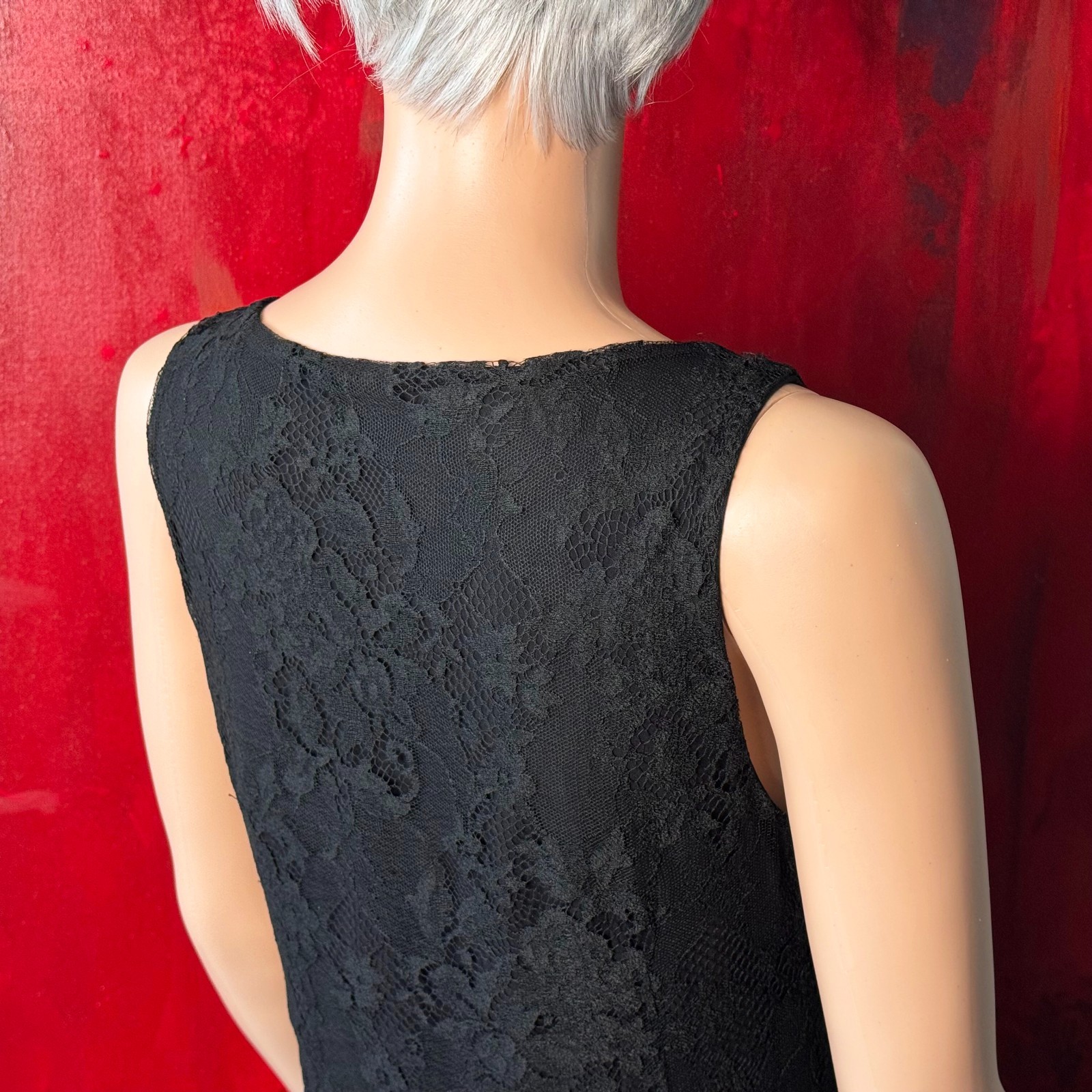 GIANNI VERSACE VERSUS black lace mini dress size 46 from S/S 1994