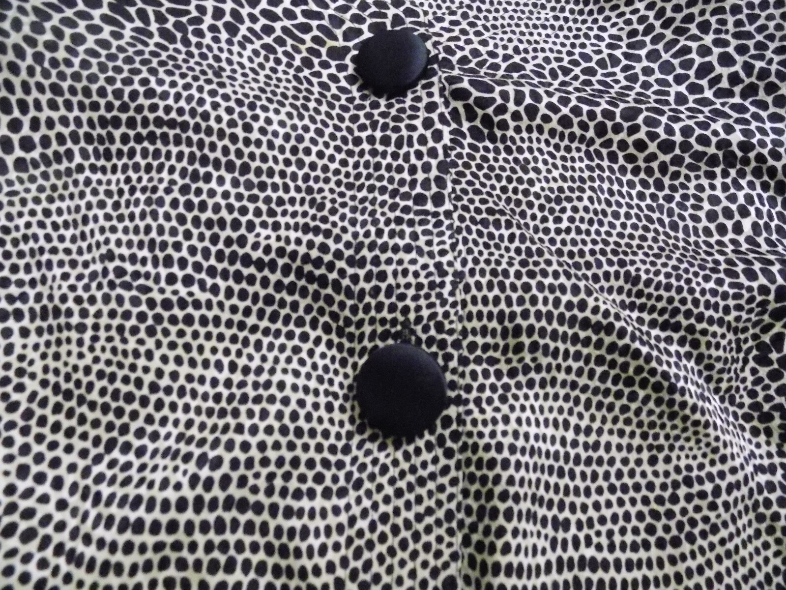 Vtg FAB Adele Simpson Suit 100% Silk Black tan Leopard Long Jacket & Skirt sz 8