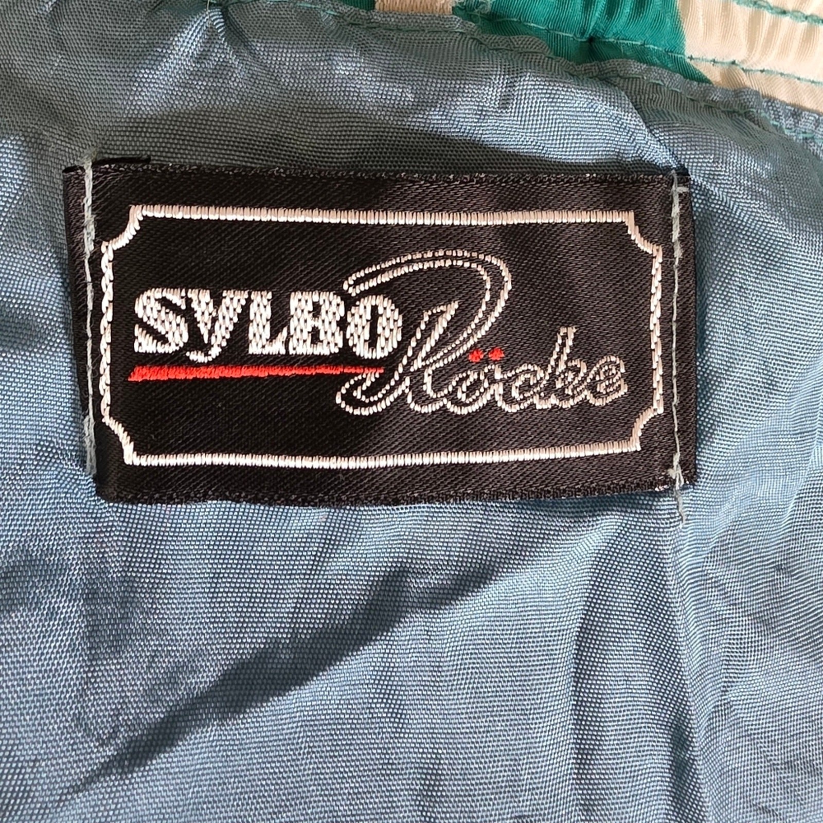 Vintage Sylbo Rocks Waist Lined Colorful yacht club crest pleated Skirt *Flawed