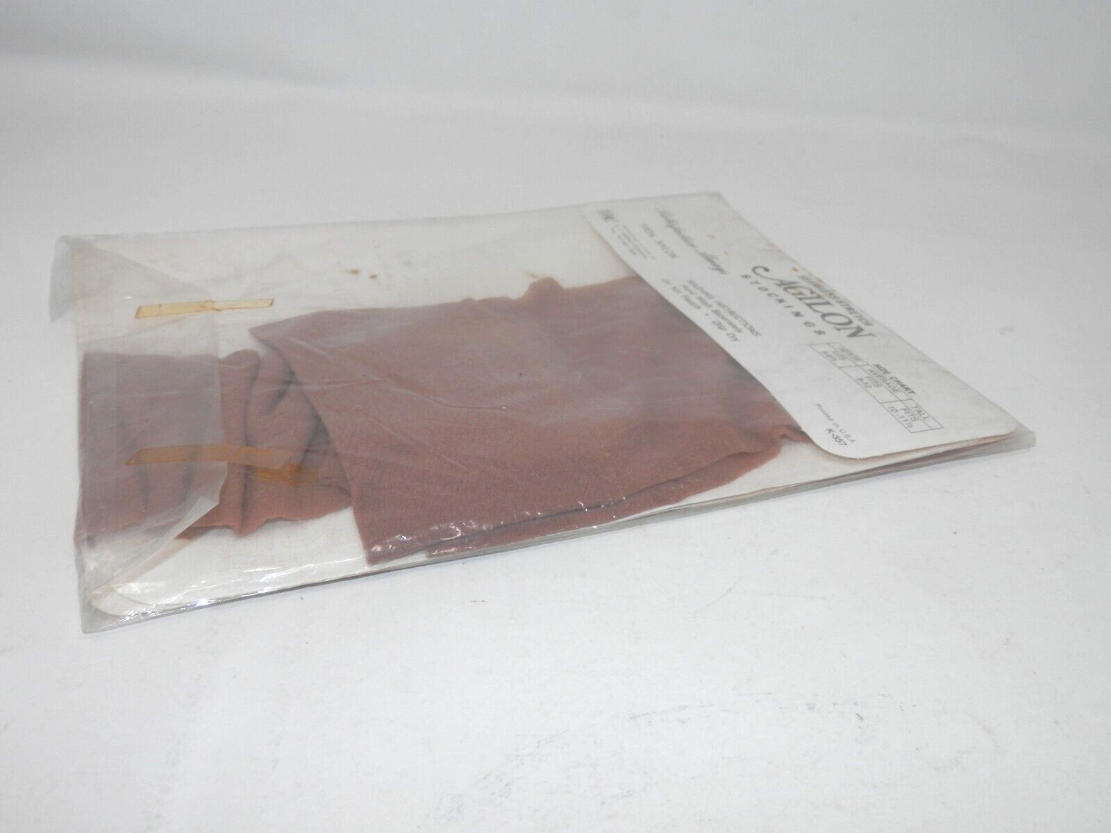 Vintage KMart Agilon Thigh High Stockings – 1 Pair Suntone Petite 8/9 Nylon Hose